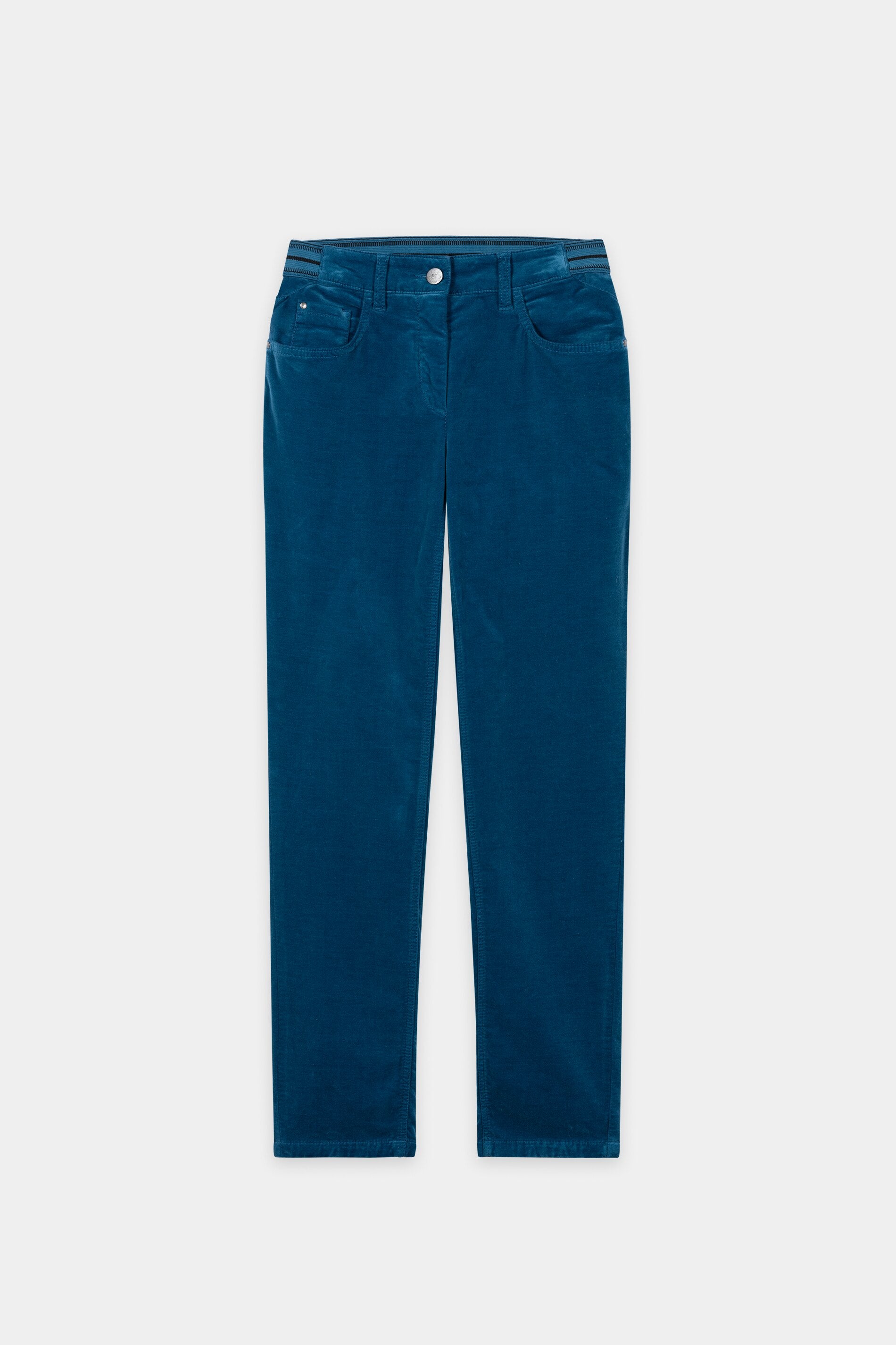 Skinny-Velvet-Pants - sapphire - Standard | Artikel Front