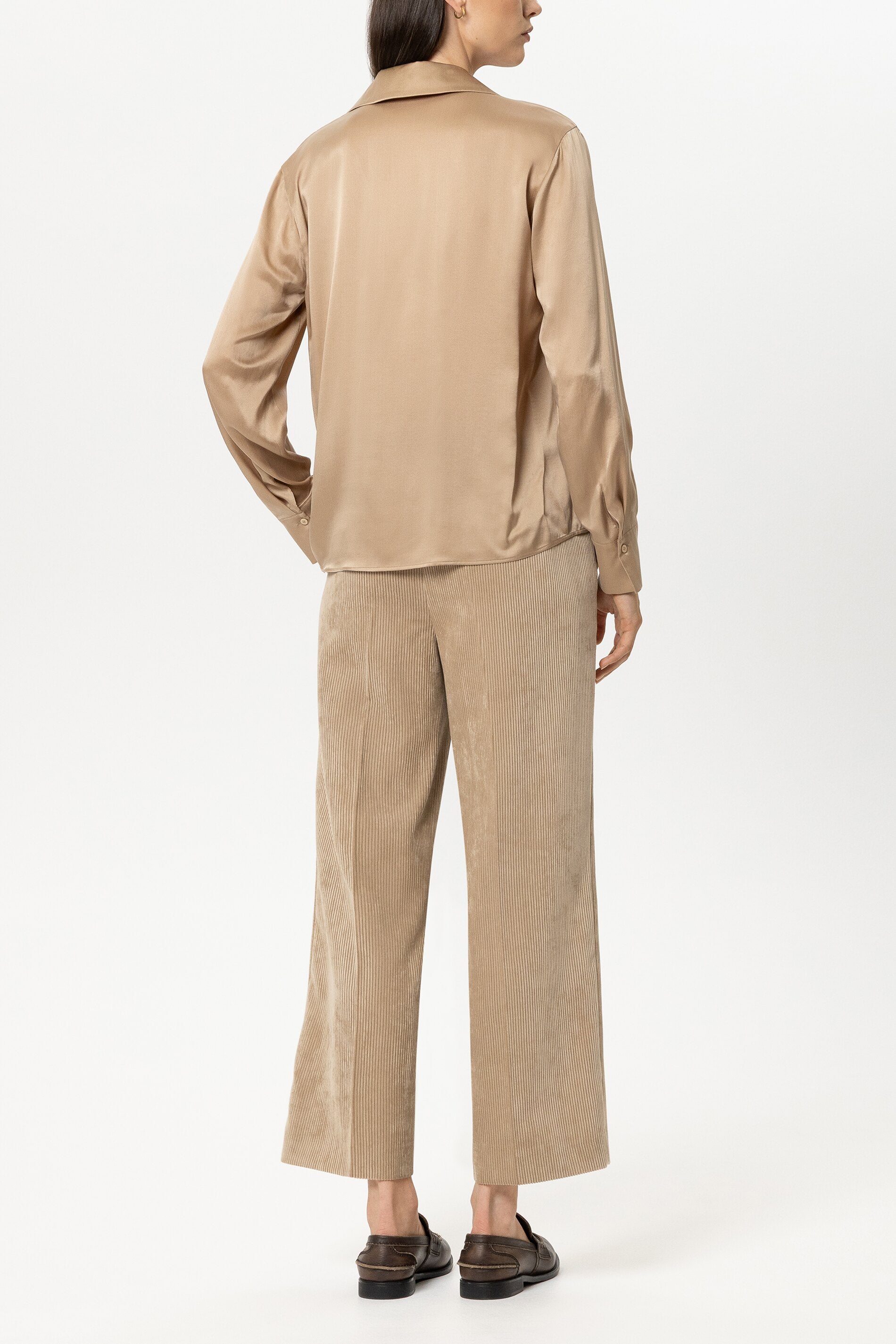Cord-Wideleg-Pants - soft caramel - Standard | Model Rück
