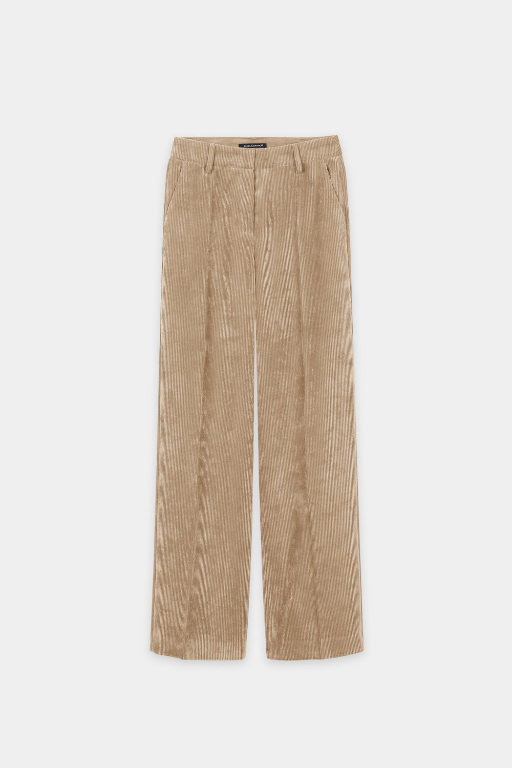 Corduroy wide-leg pants - soft caramel - Standard