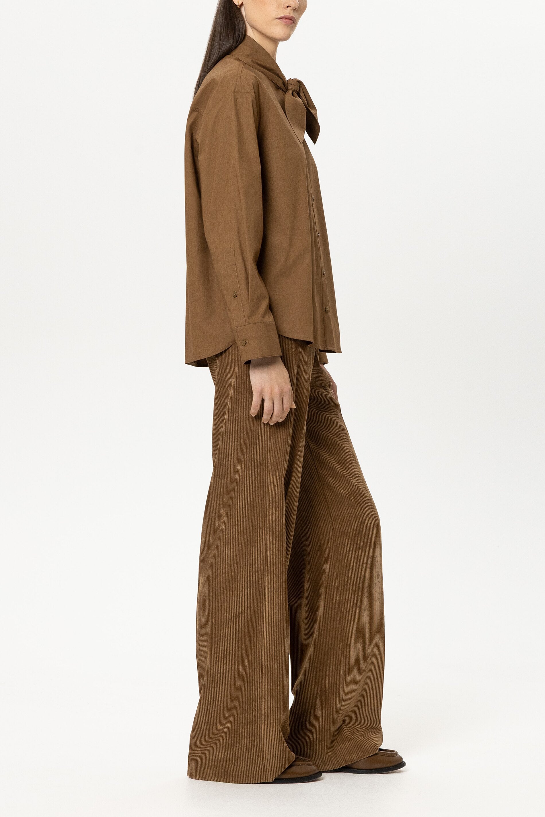 Cord-Wideleg-Pants - caramel - Standard | Model Seite
