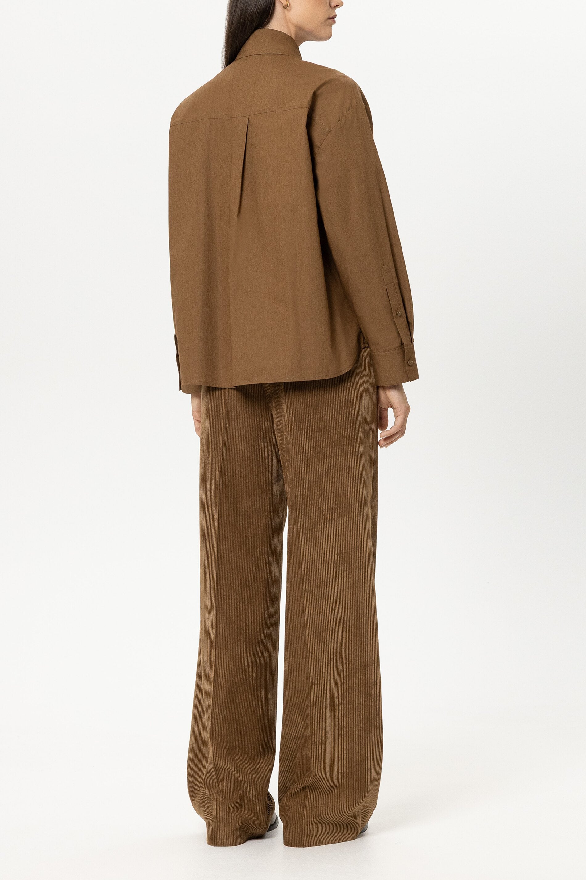 Cord-Wideleg-Pants - caramel - Standard | Model Rück
