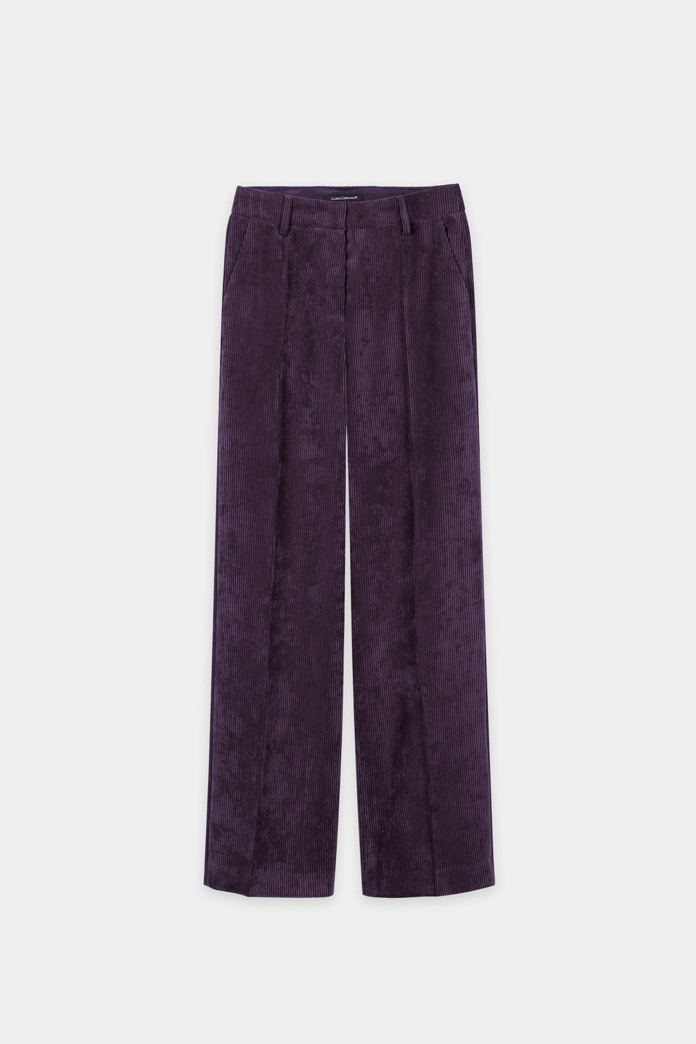 Corduroy wide-leg pants - plum - Standard