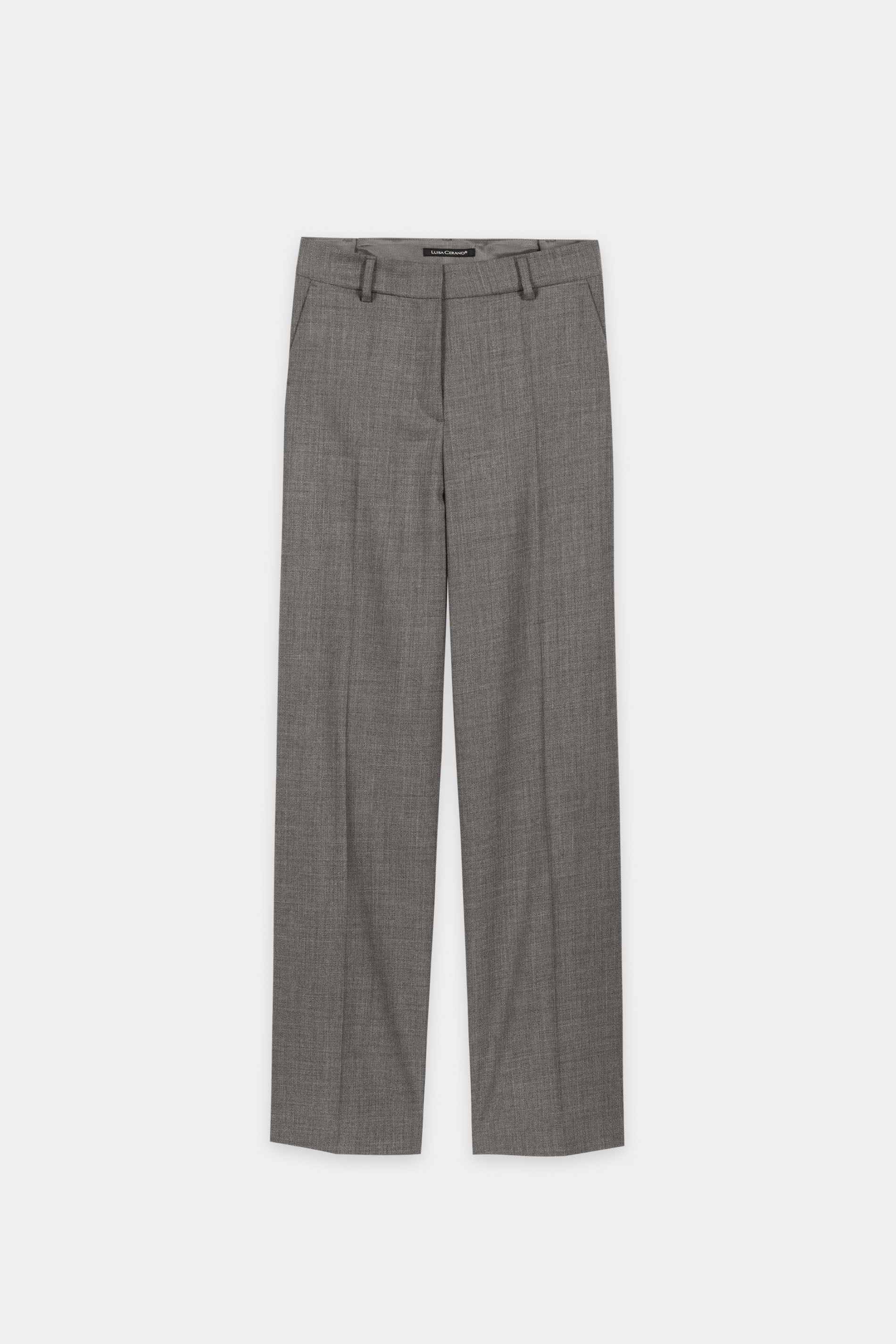 Flared-Pants aus Woll-Mix - heather grey - Standard | Artikel Front