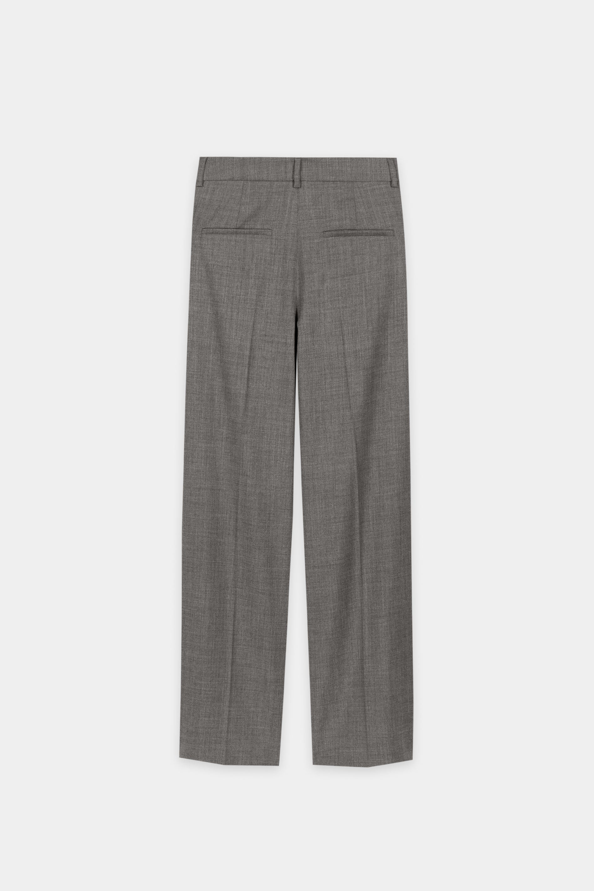 Flared-Pants aus Woll-Mix - heather grey - Standard | Artikel Rück