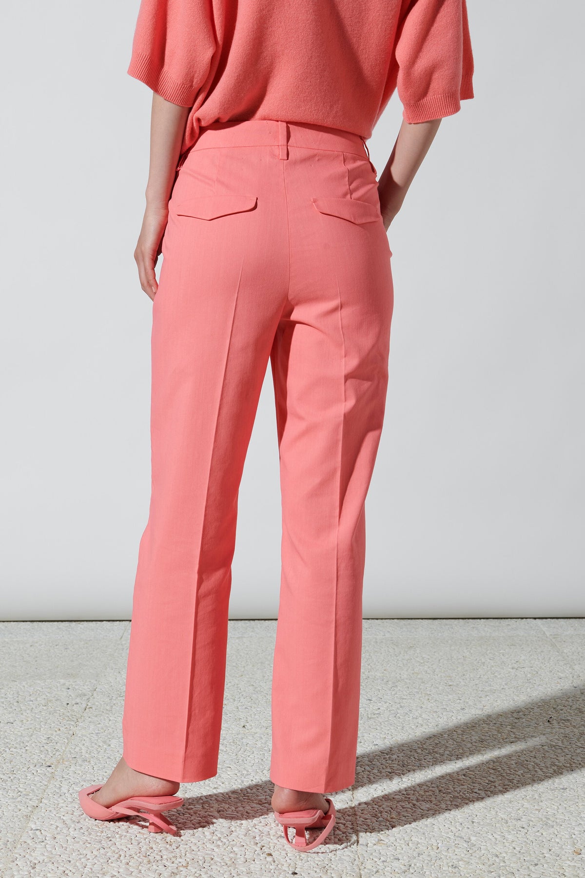 Gabardine-Straightleg-Pants - tulip rose - Standard | Model Rück
