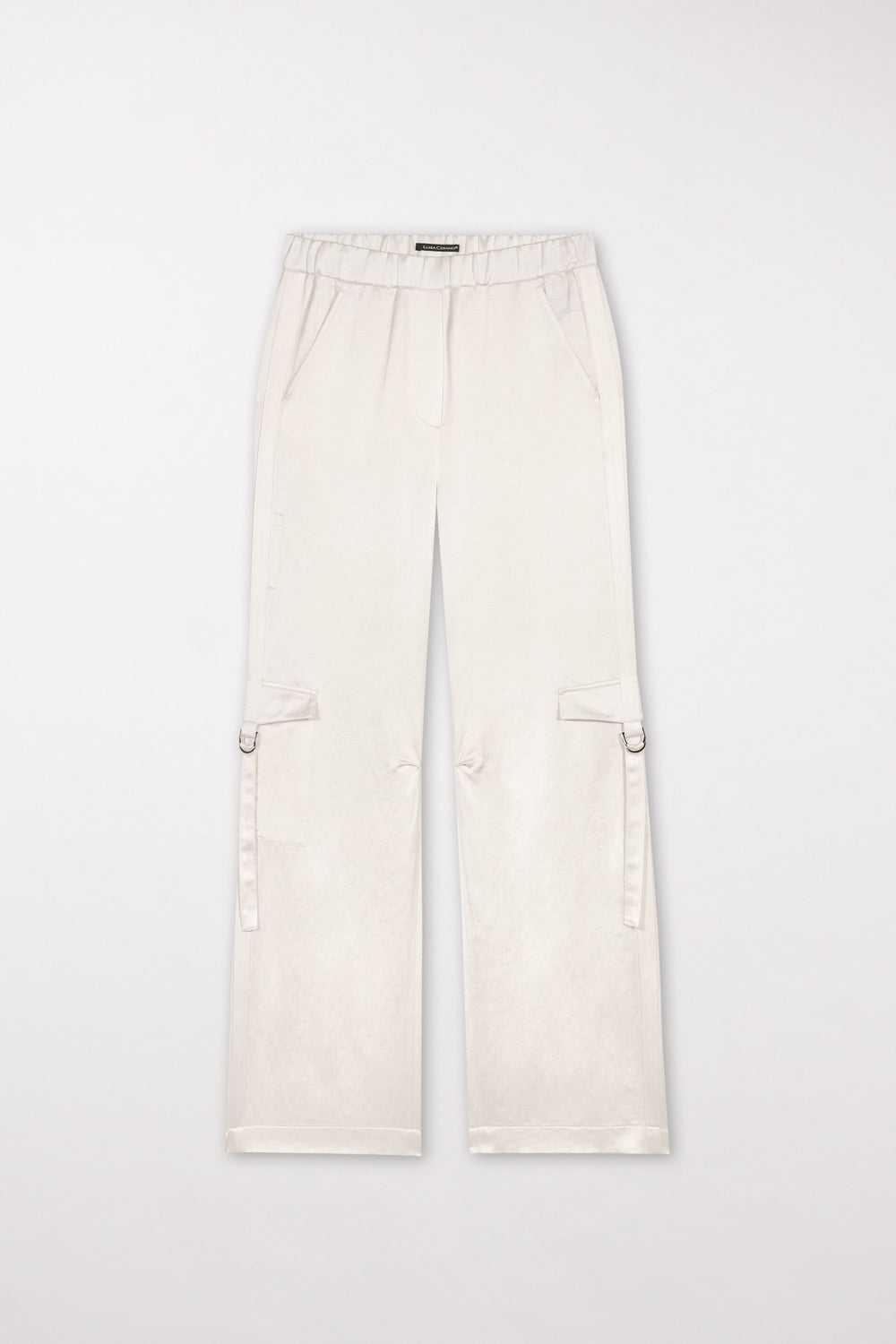 Wideleg-Pants aus Leinen-Mix - creme - Standard