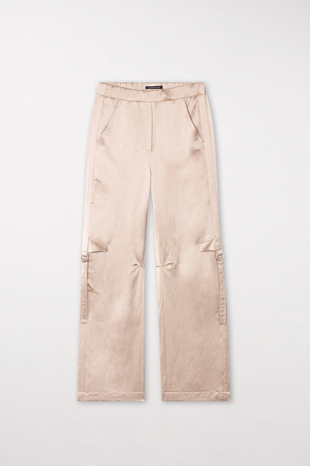 Wideleg-Pants aus Leinen-Mix - cashew - Standard