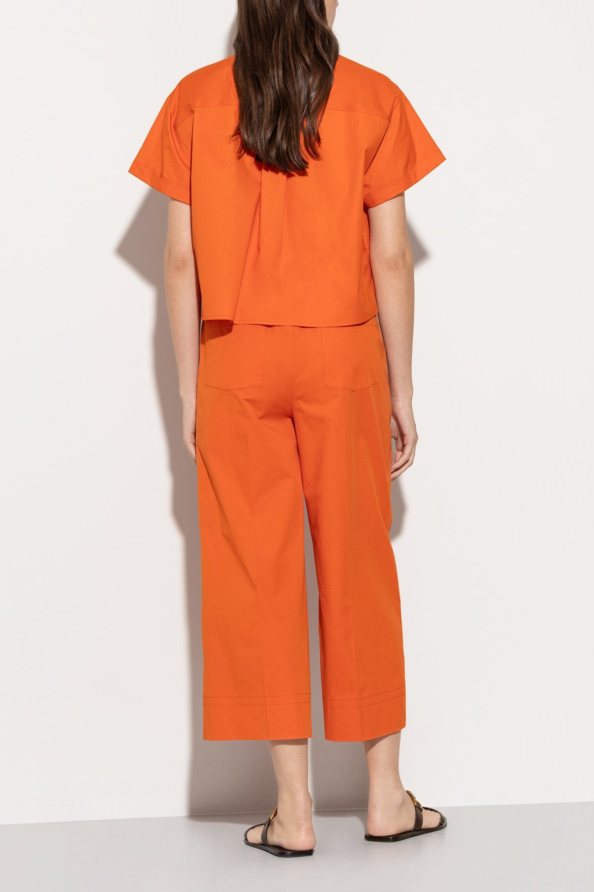 Wideleg-Pants - burnt orange - Standard | Model Rück