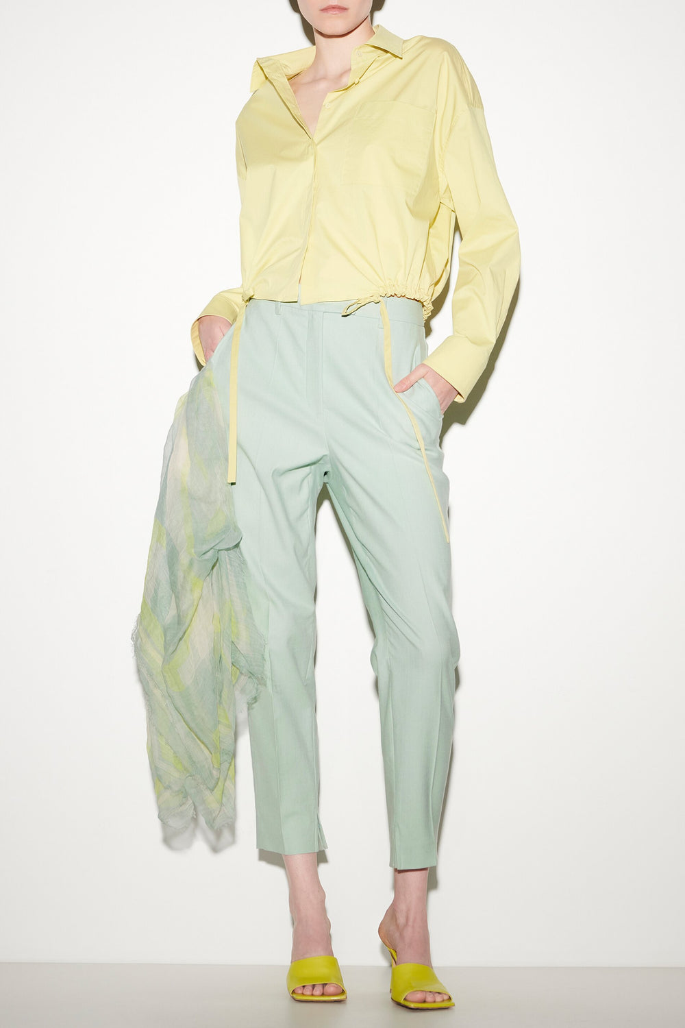 Baumwollstretch-Tapered-Pants - mint - Standard