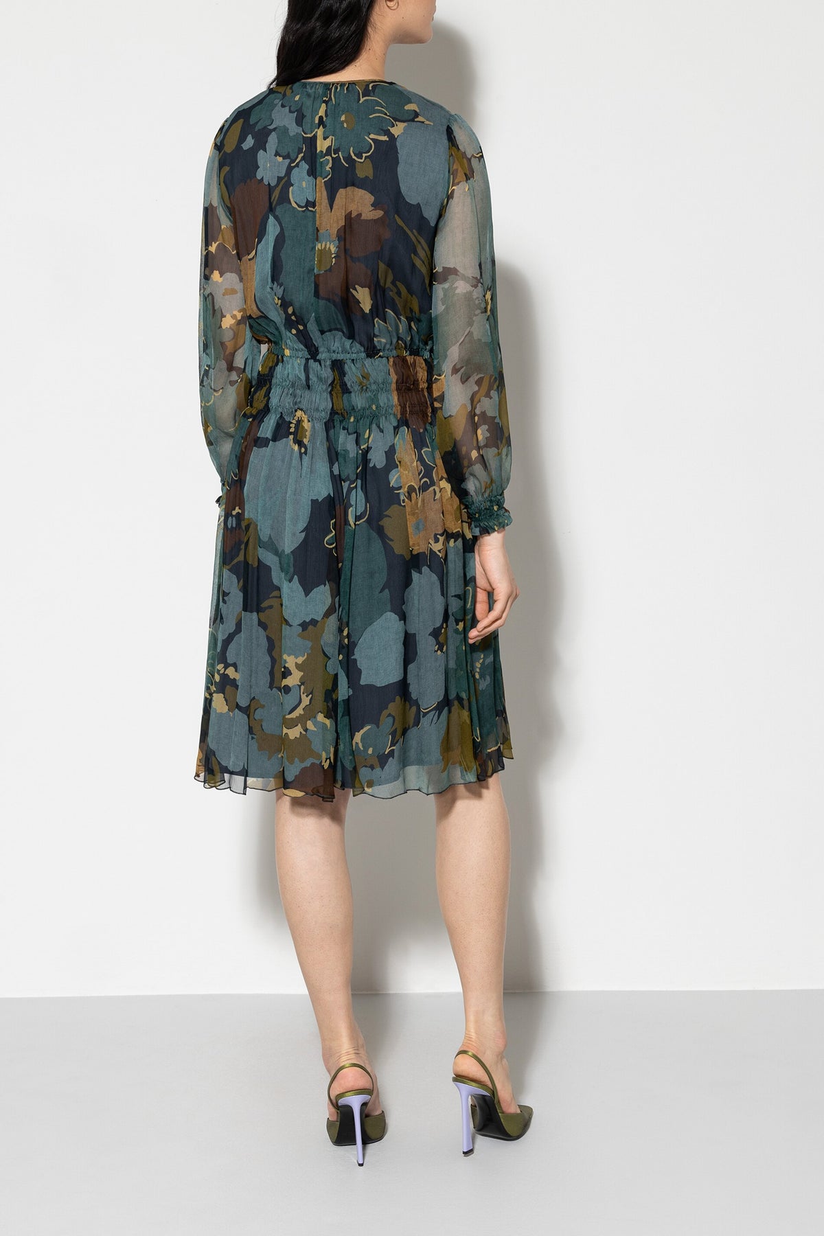 Kleid mit Flower-Print - multi - Standard | Model Rück