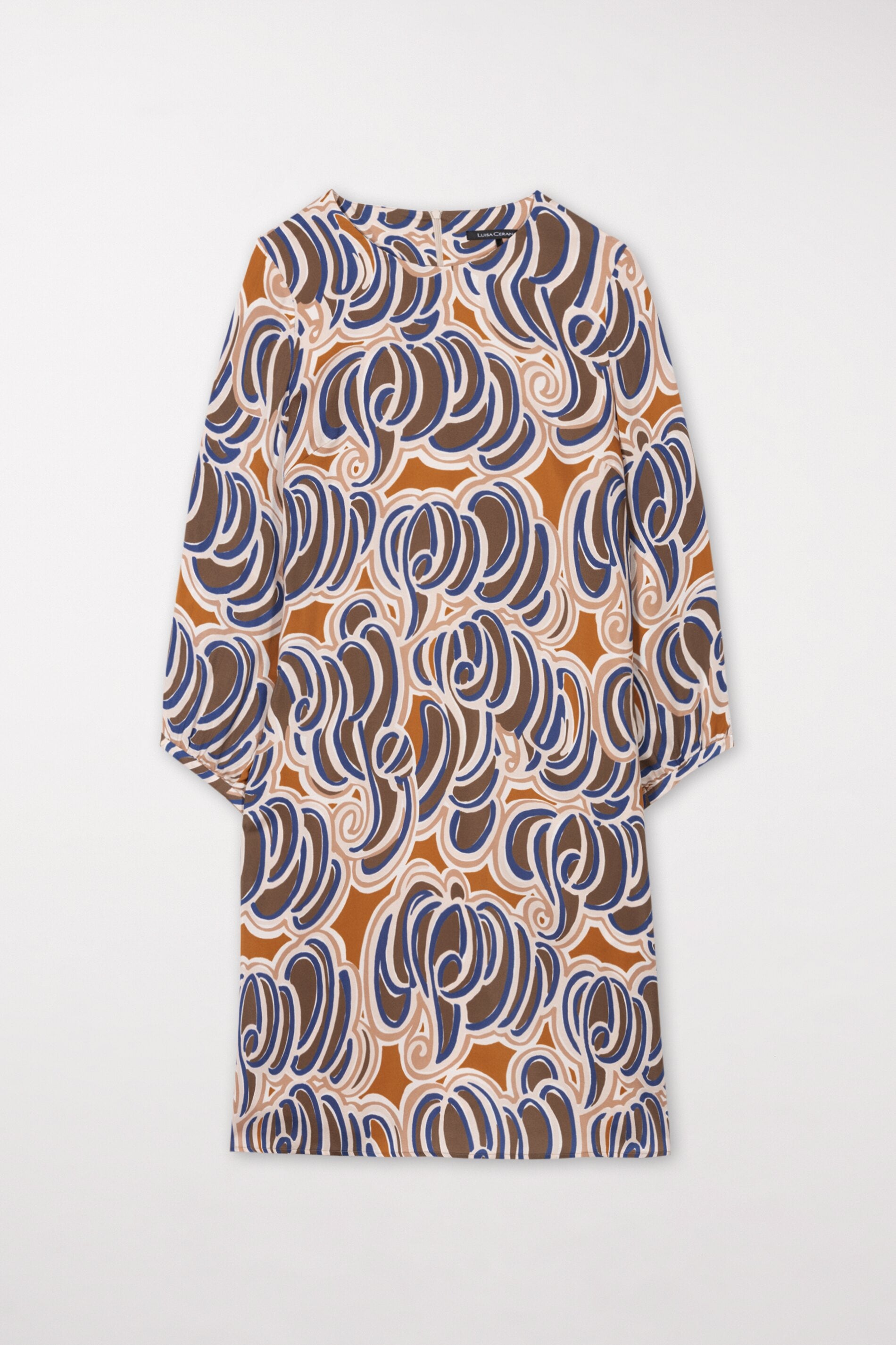 Seidenkleid mit Graphic-Print - multi - Standard | Artikel Front
