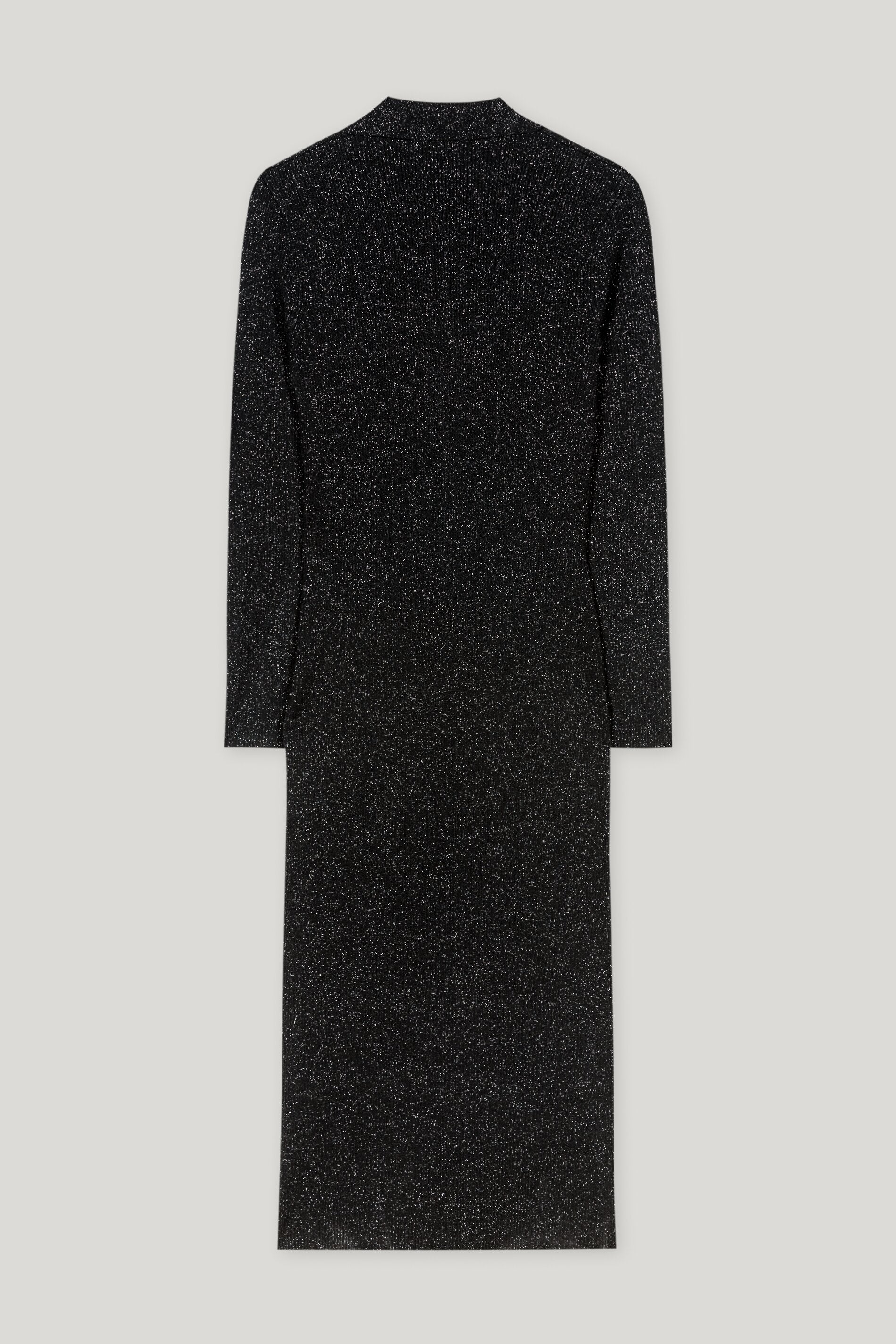 Langarm-Kleid aus Woll-Mix - deep black - Standard | Artikel Rück