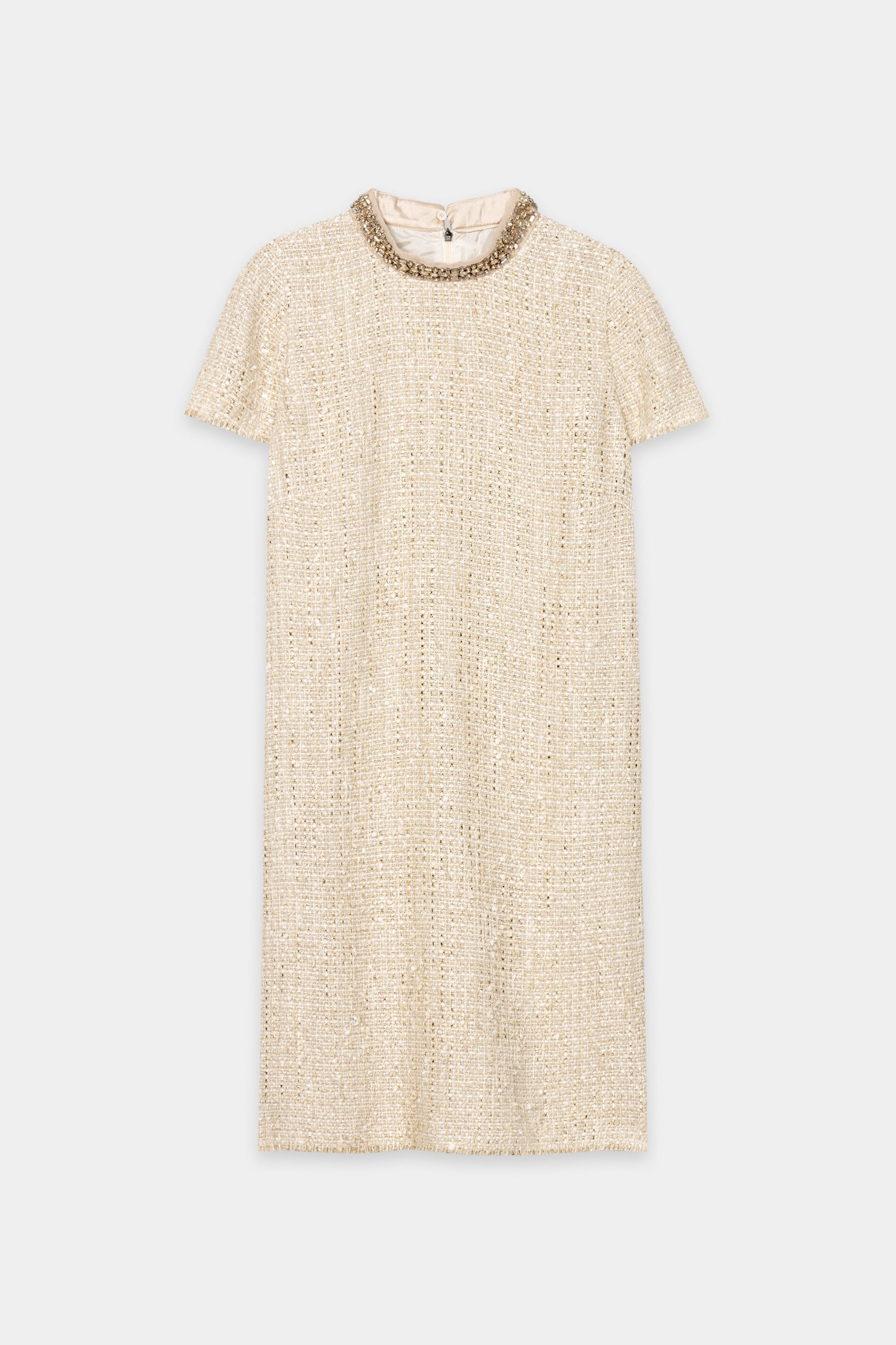 Tweed-Shiftdress - light camel - Standard | Artikel Front