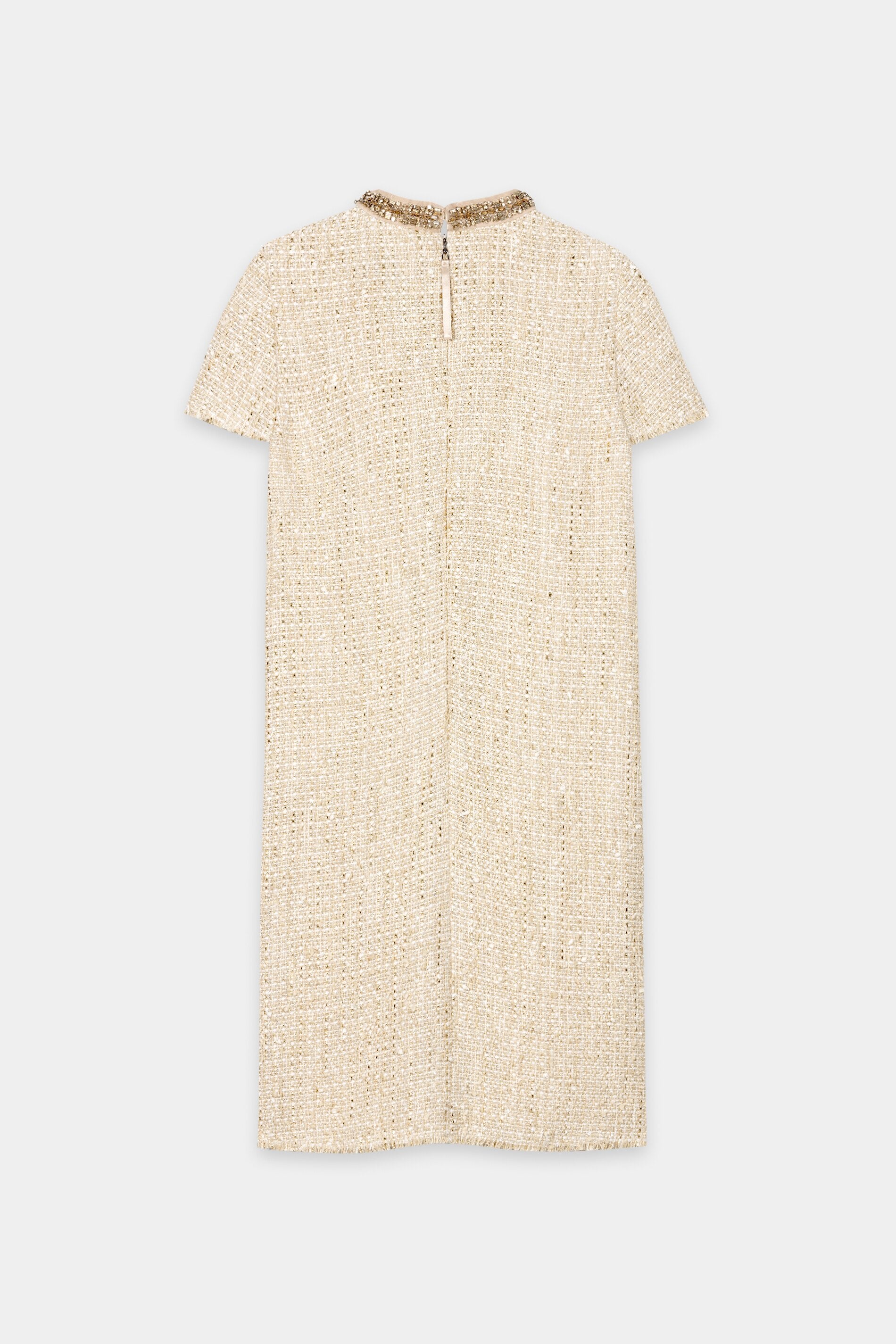 Tweed-Shiftdress - light camel - Standard | Artikel Rück