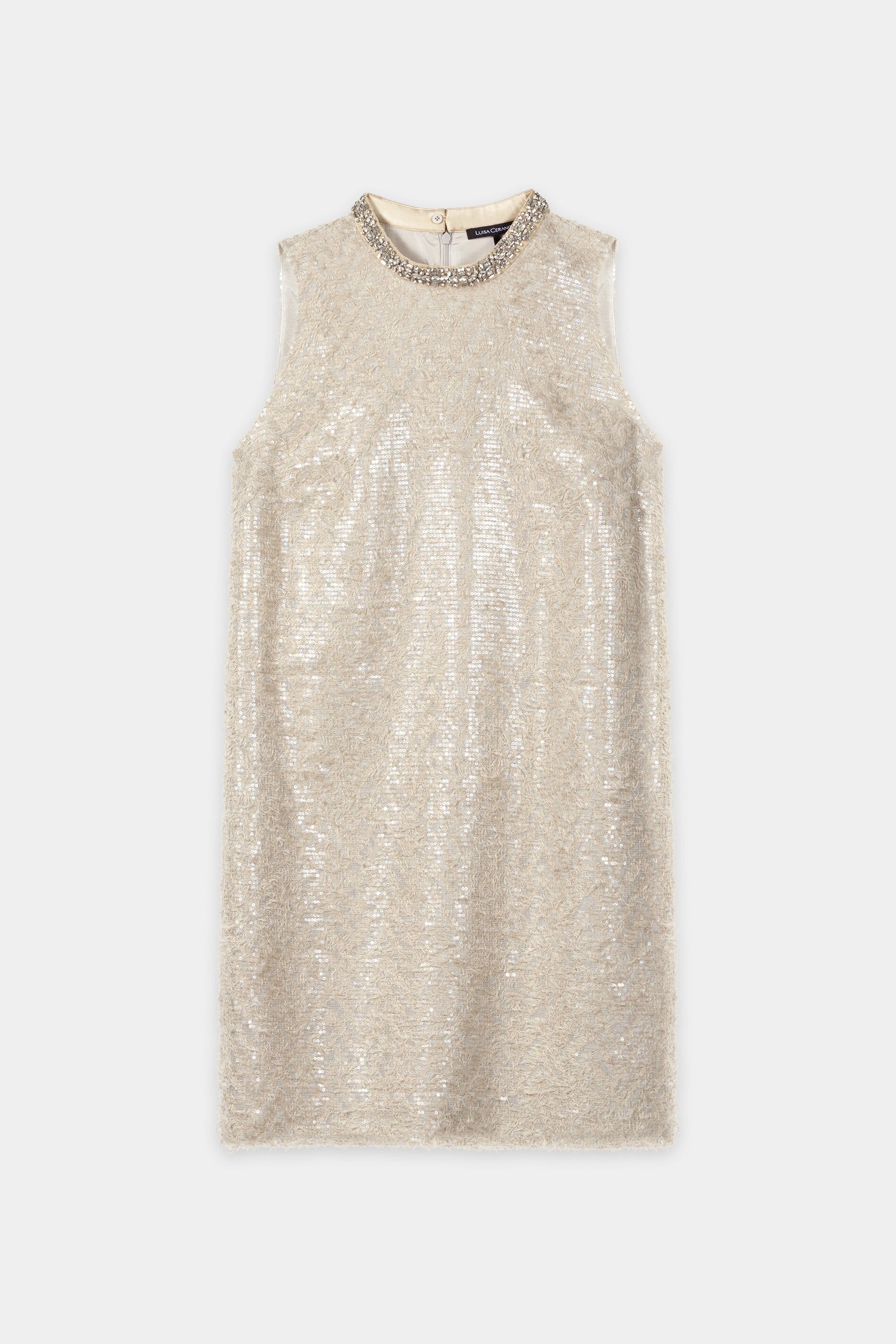 Pailletten-Shiftkleid - taupe - Standard | Artikel Front