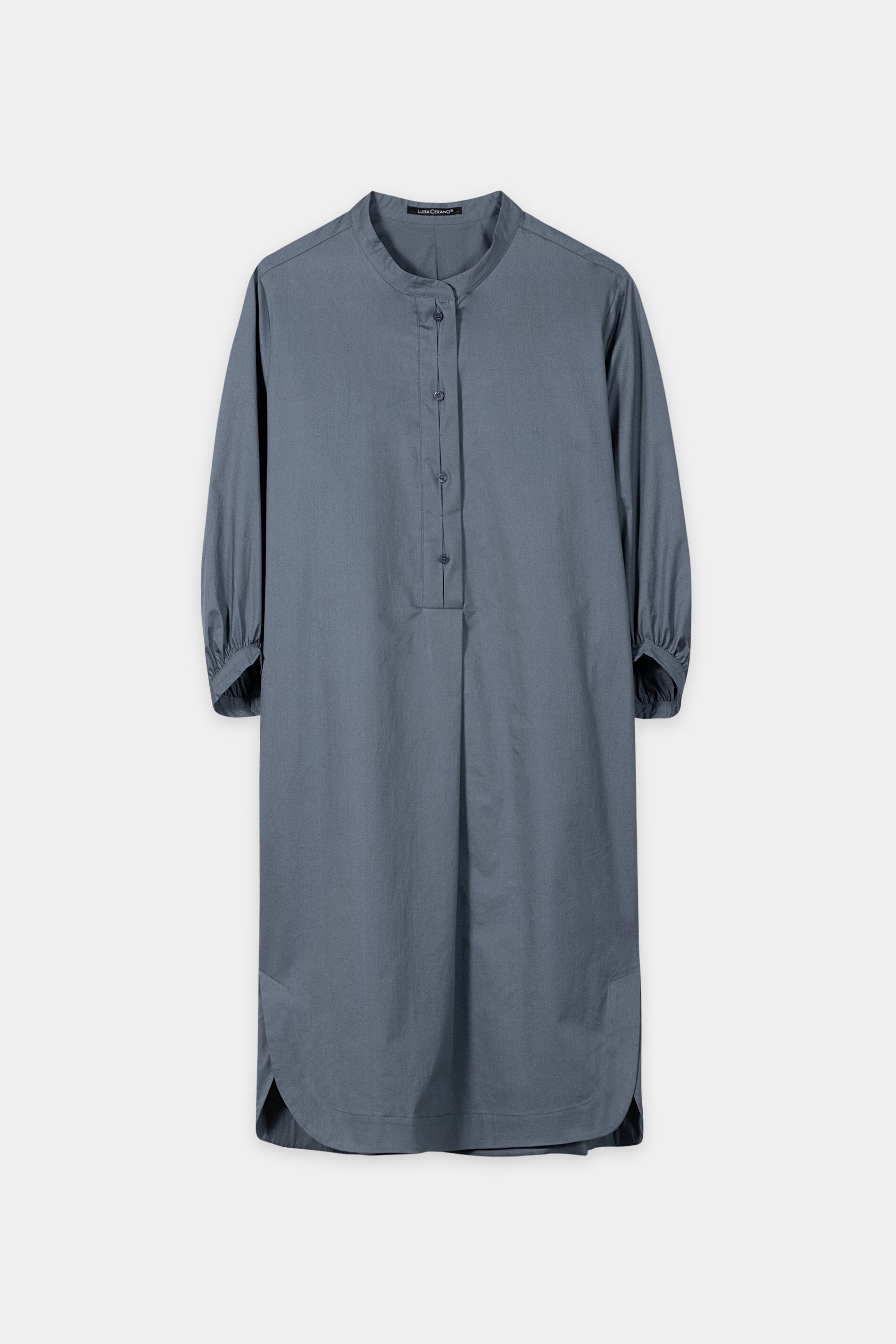 Gabardine-Hemdblusenkleid - tinted blue - Standard | Artikel Front