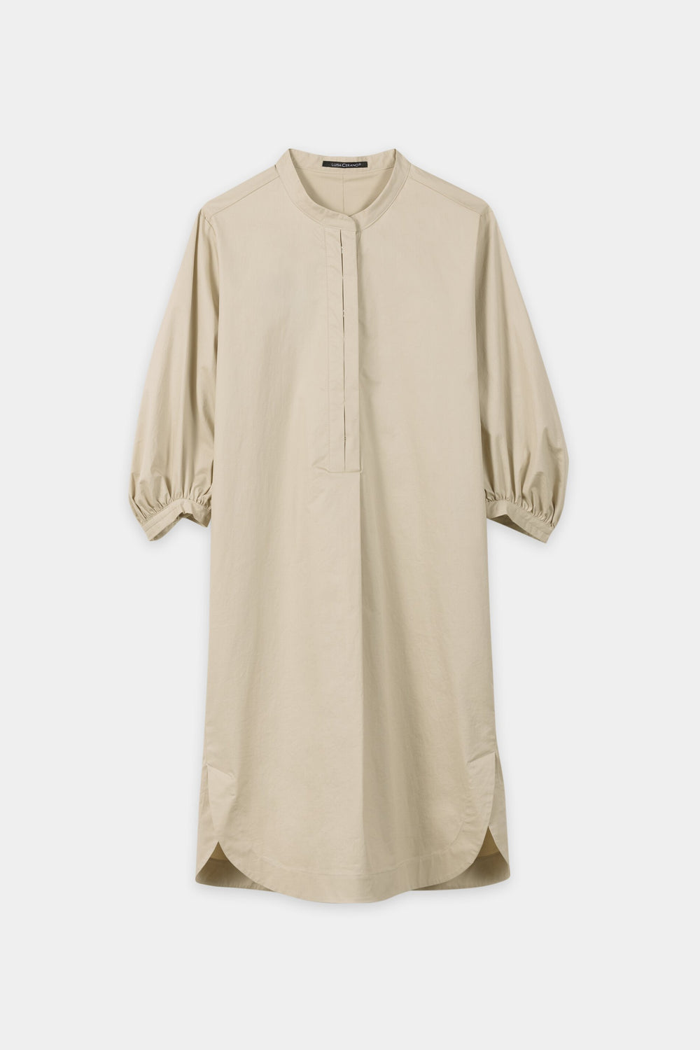 Gabardine-Hemdblusenkleid - sand - Standard