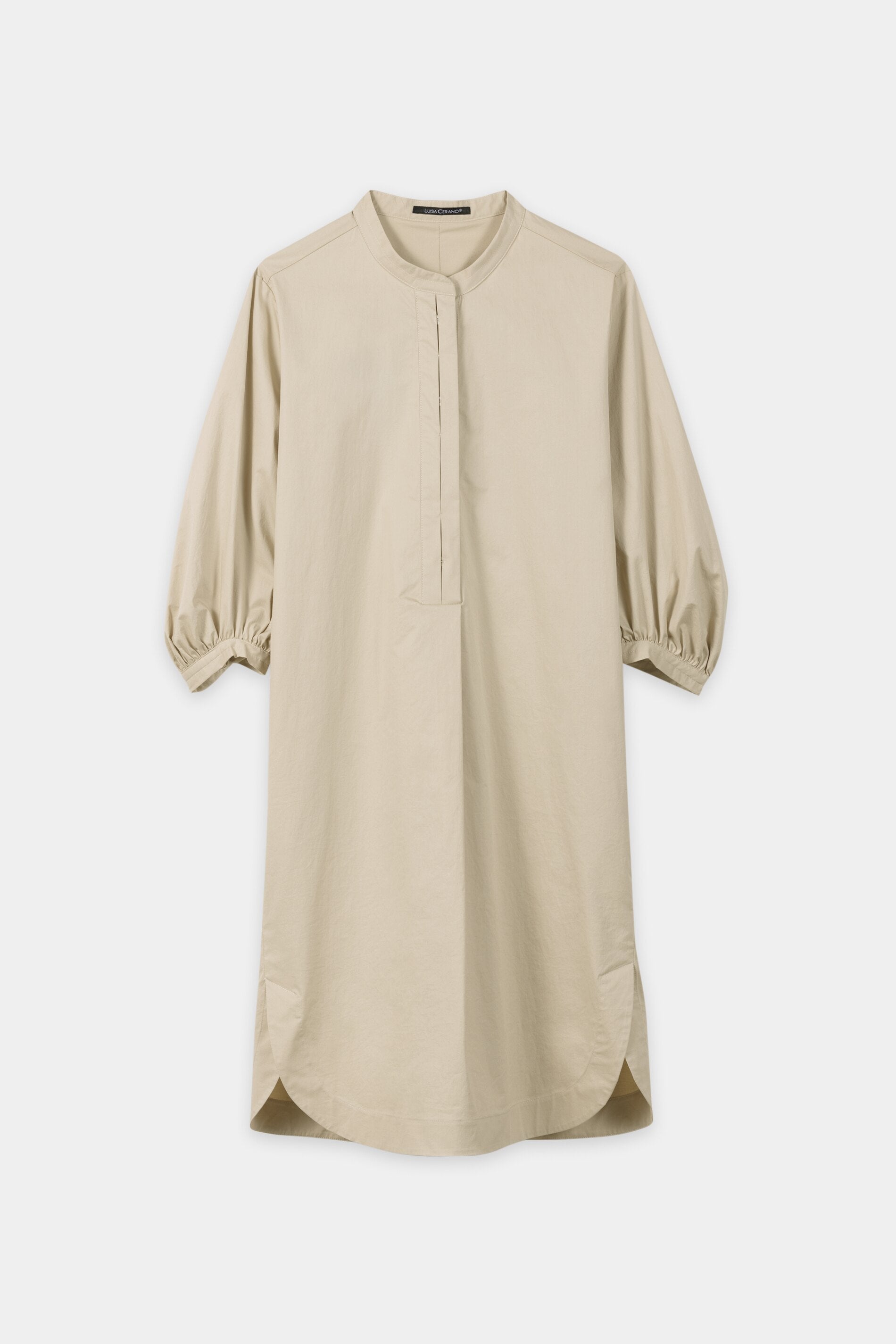 Gabardine-Hemdblusenkleid - sand - Standard | Artikel Front
