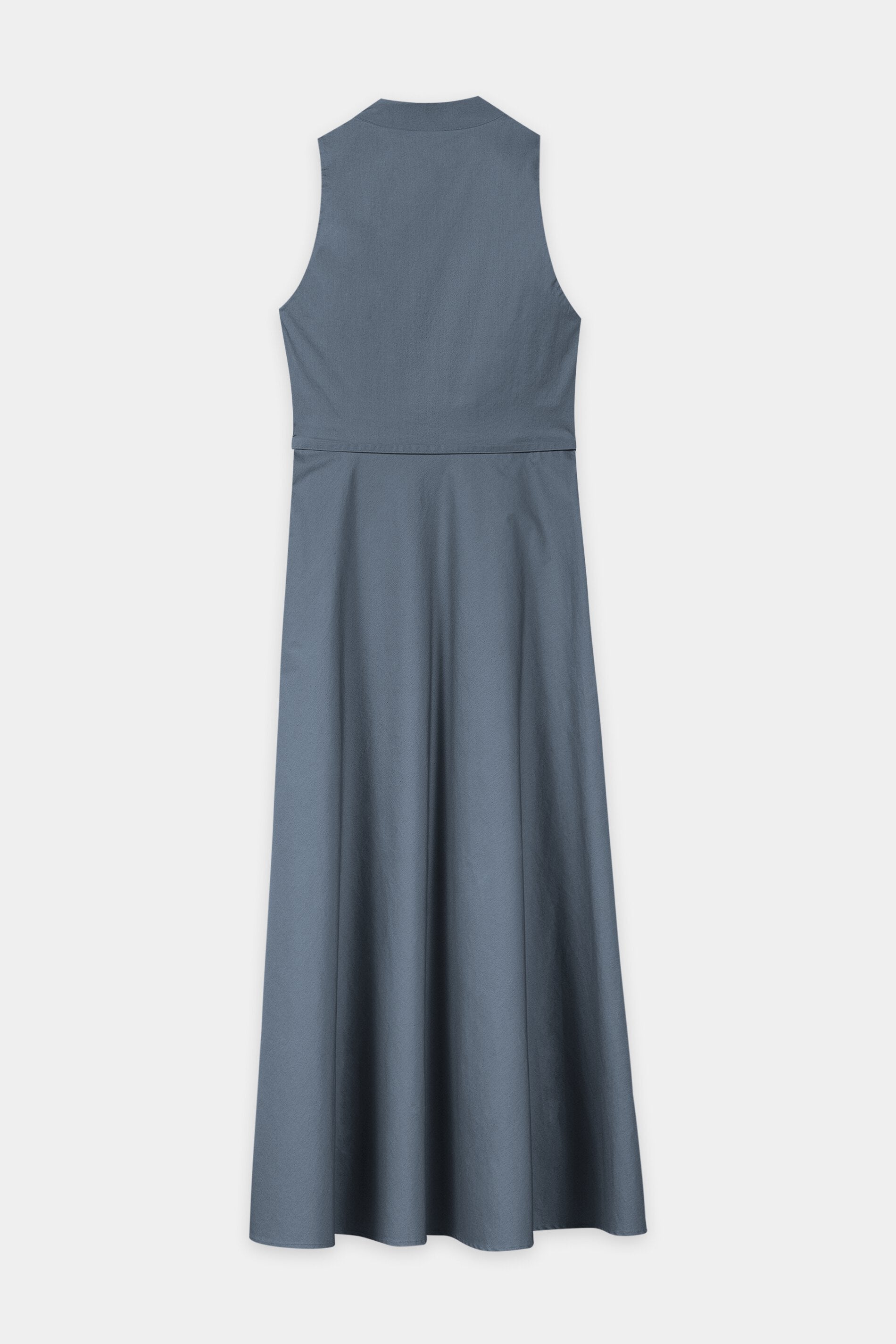 Gabardine-Neckholderkleid - tinted blue - Standard | Artikel Rück
