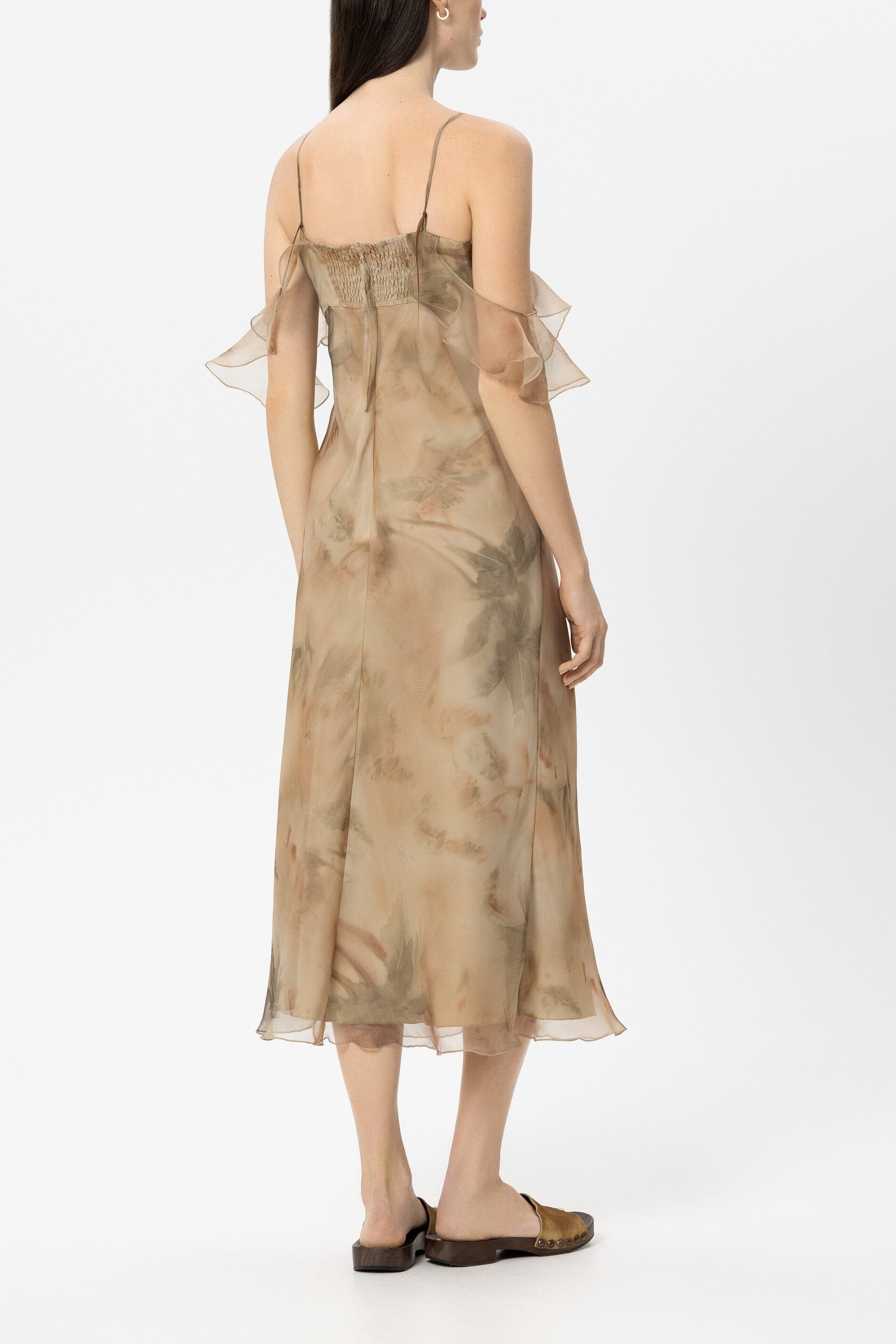 Organza-Kleid mit Print - multi - Standard | Model Rück