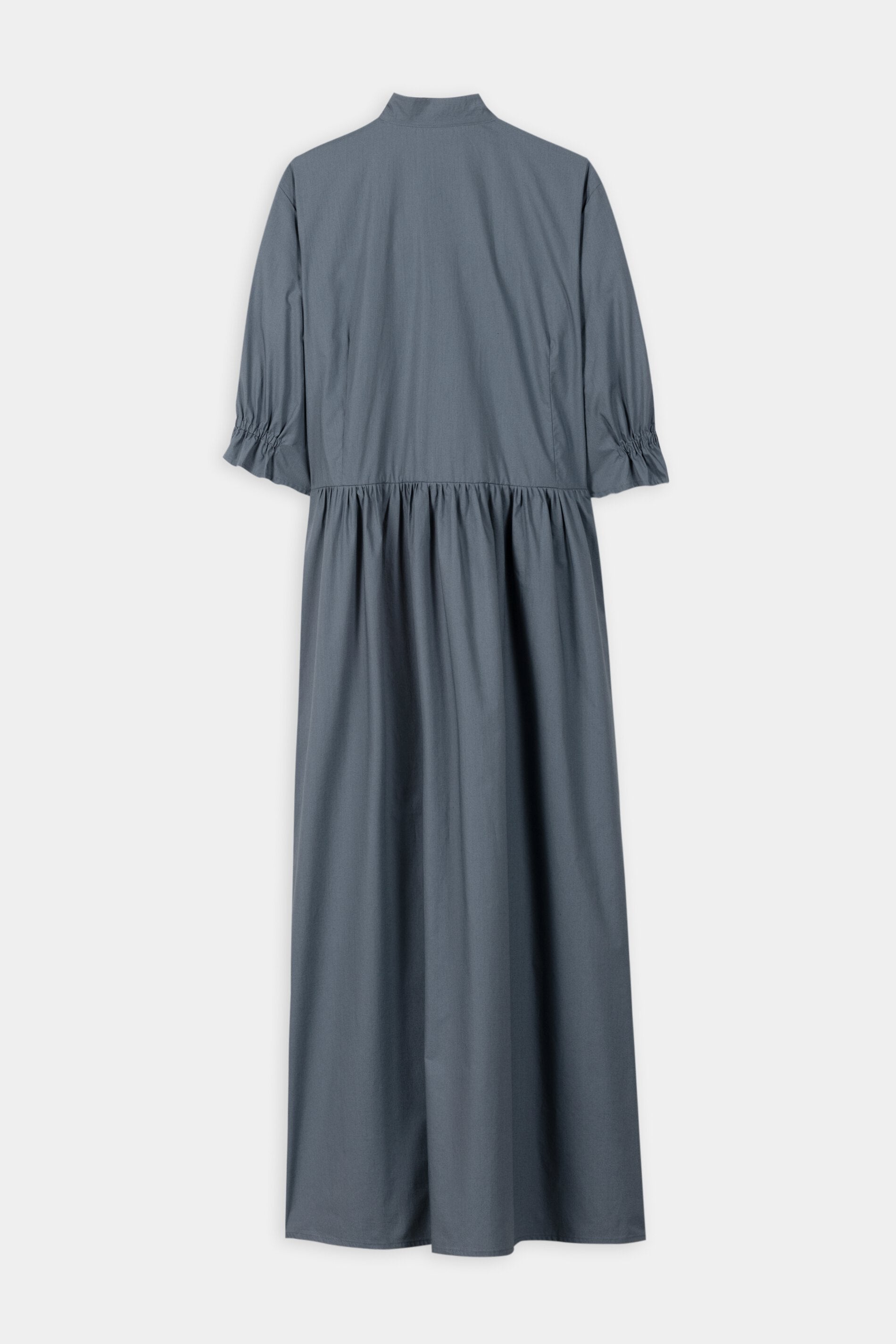 Cotton shirt dress - tinted blue - Standard