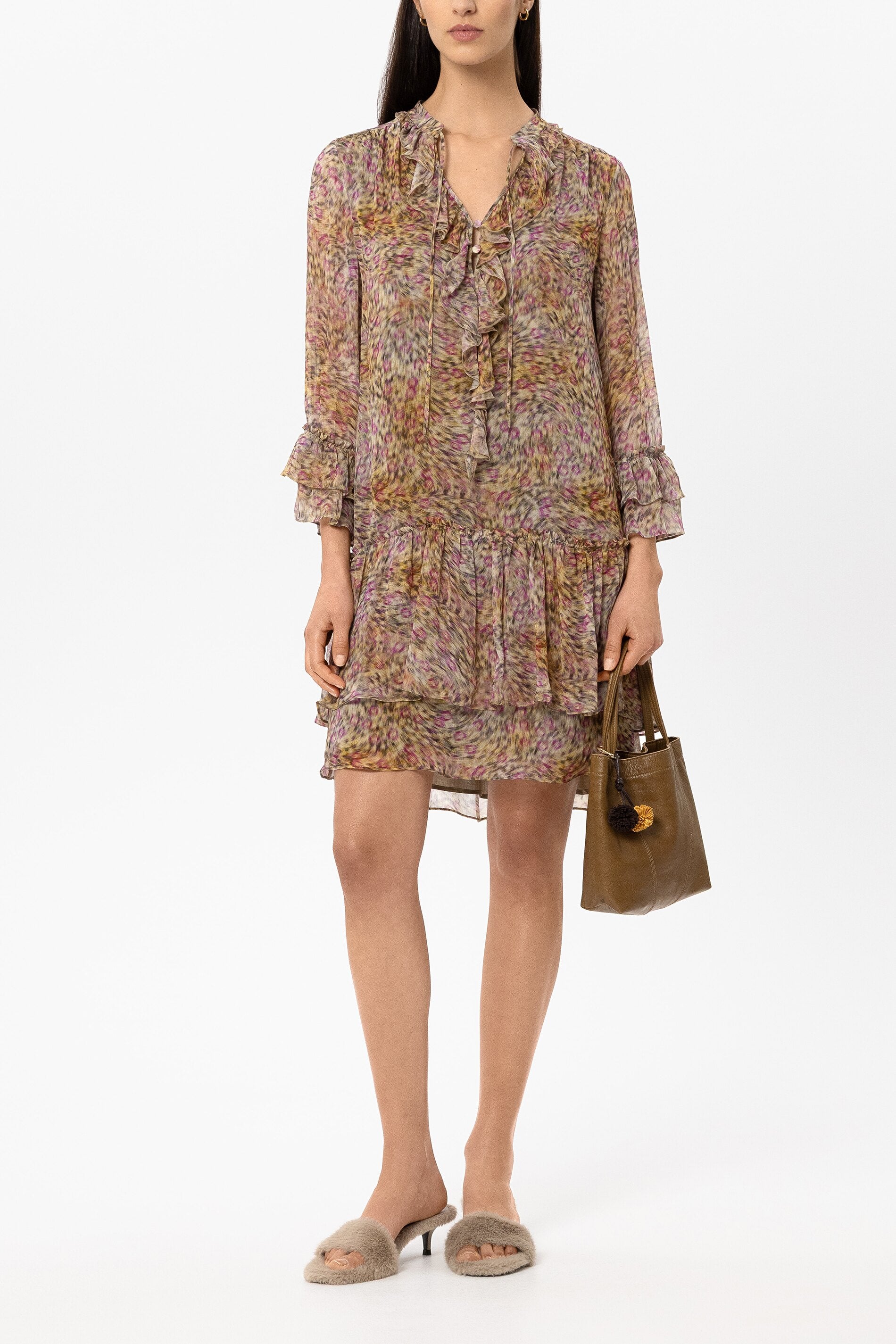 Boho-Kleid mit Animal-Print - multi - Standard | Model Front
