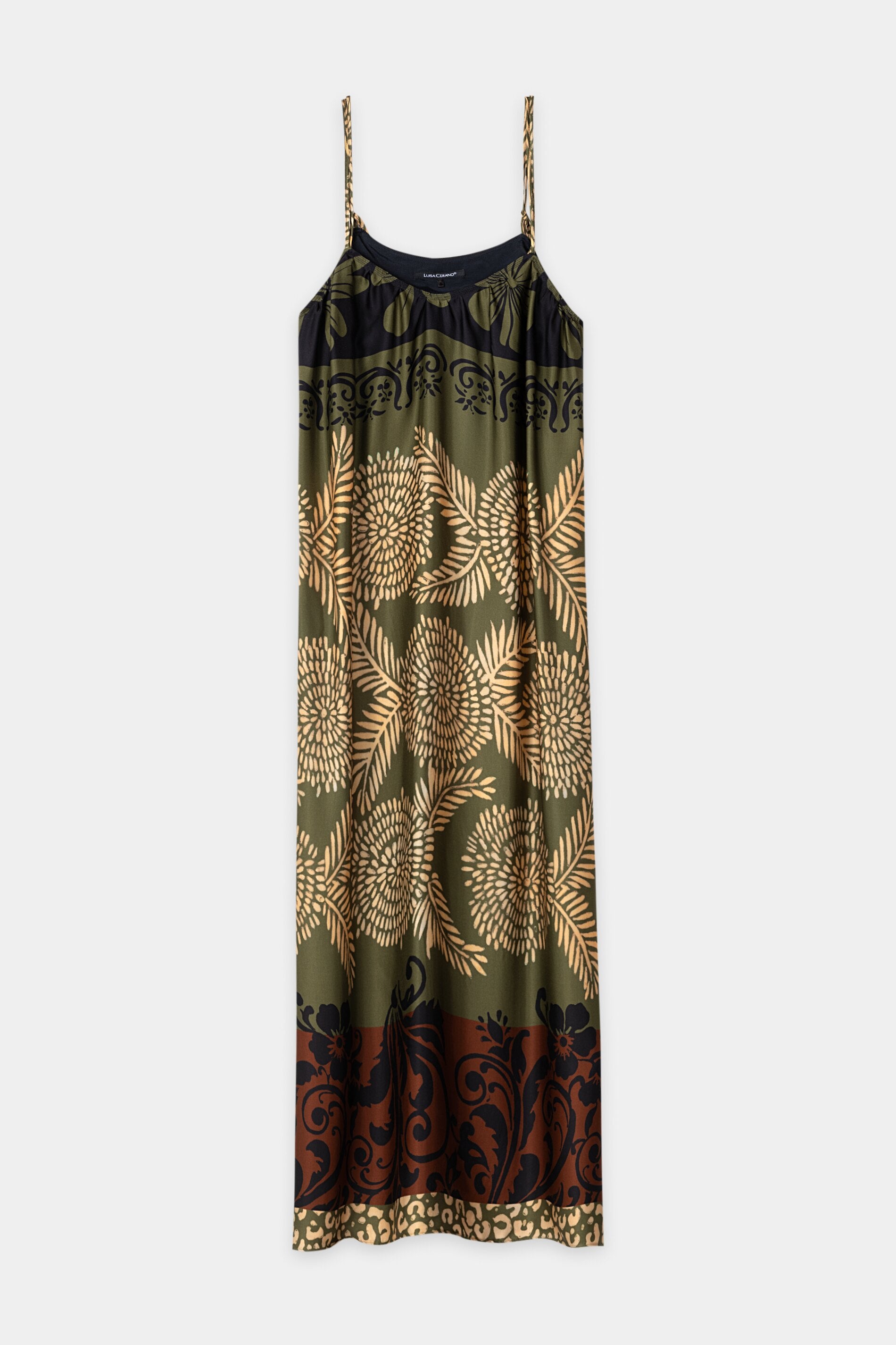 Trägerkleid mit Leaf-Print - multi - Standard | Artikel Front