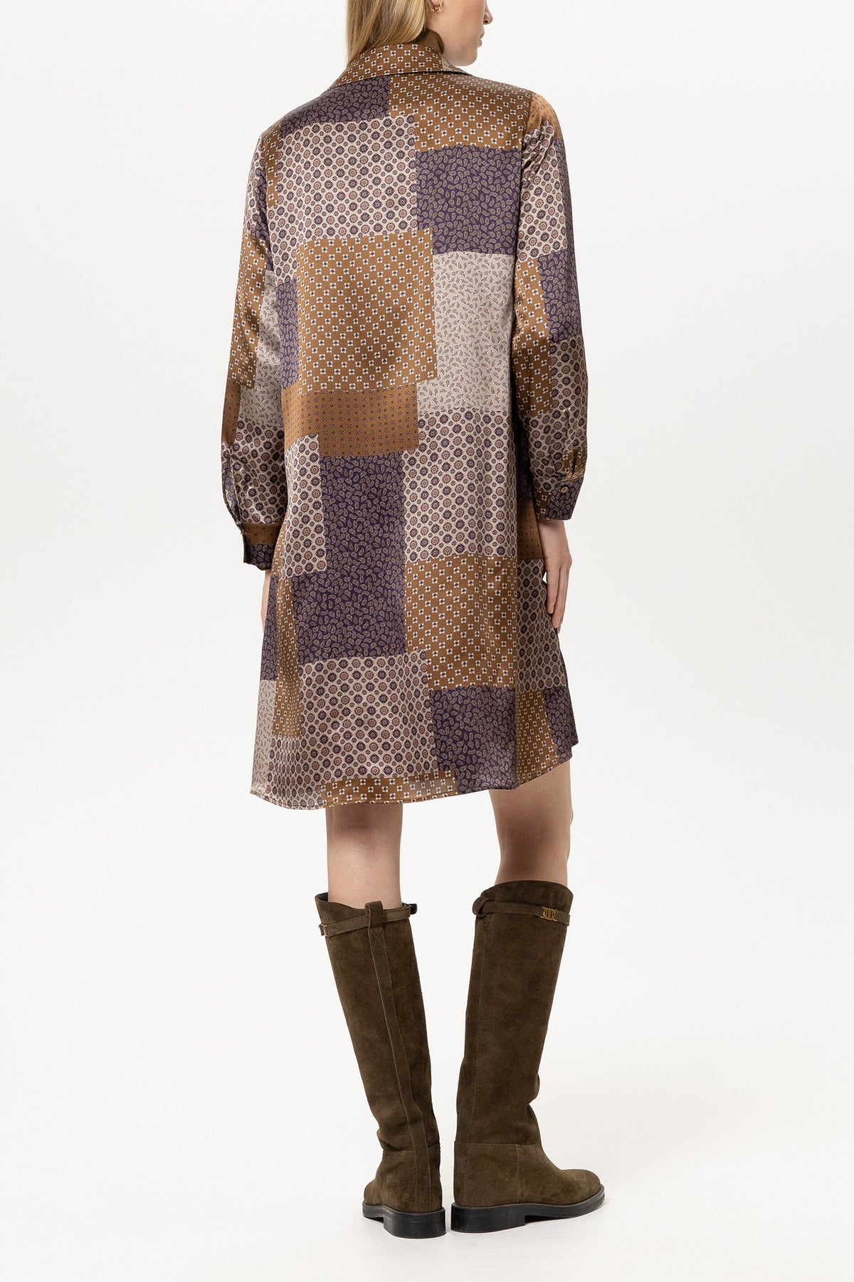 Midikleid mit Pattern-Print - multi - Standard | Model Rück