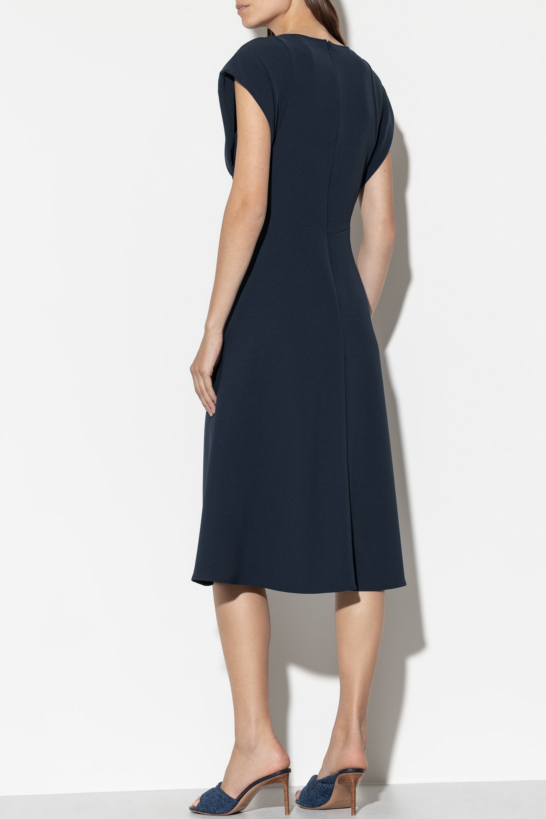 Fit&Flare-Midikleid - dark navy - Standard | Model Rück