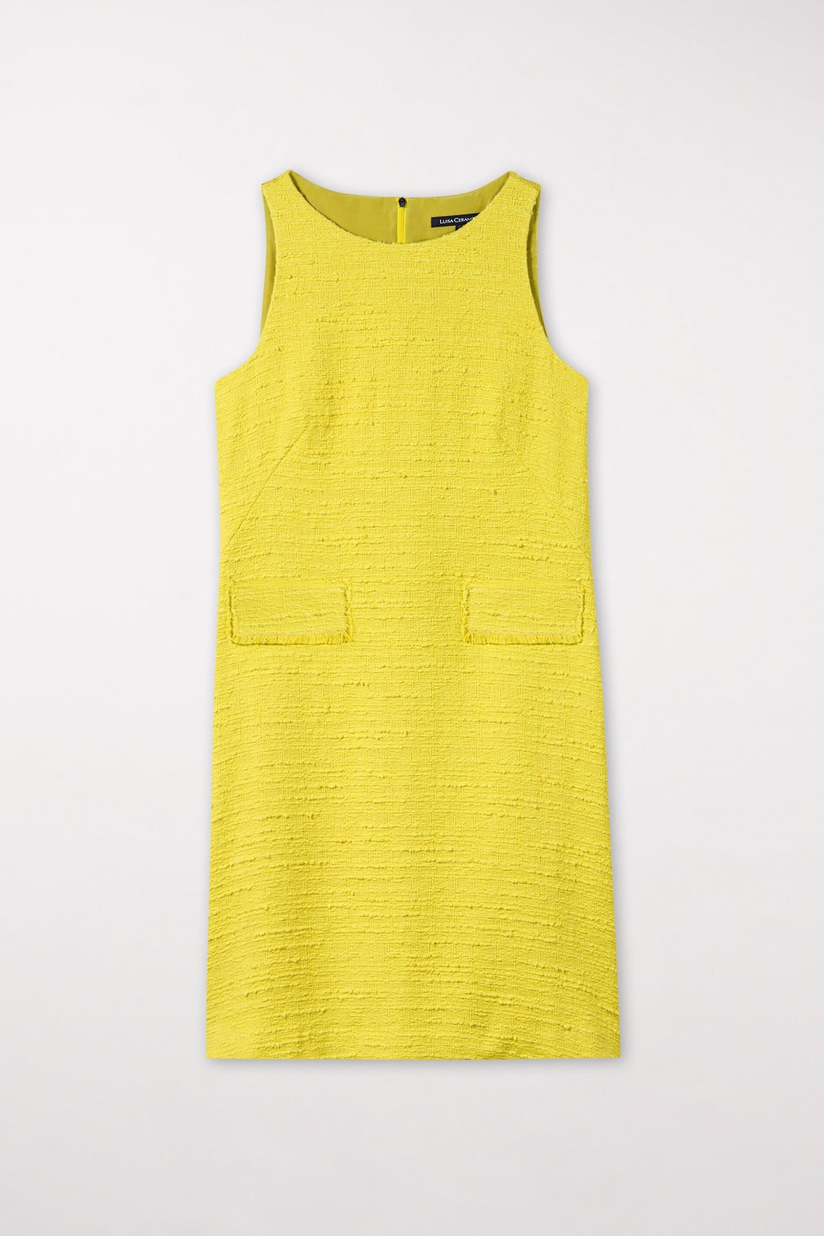 Shiftdress in Tweed-Optik - lemon - Standard | Artikel Front