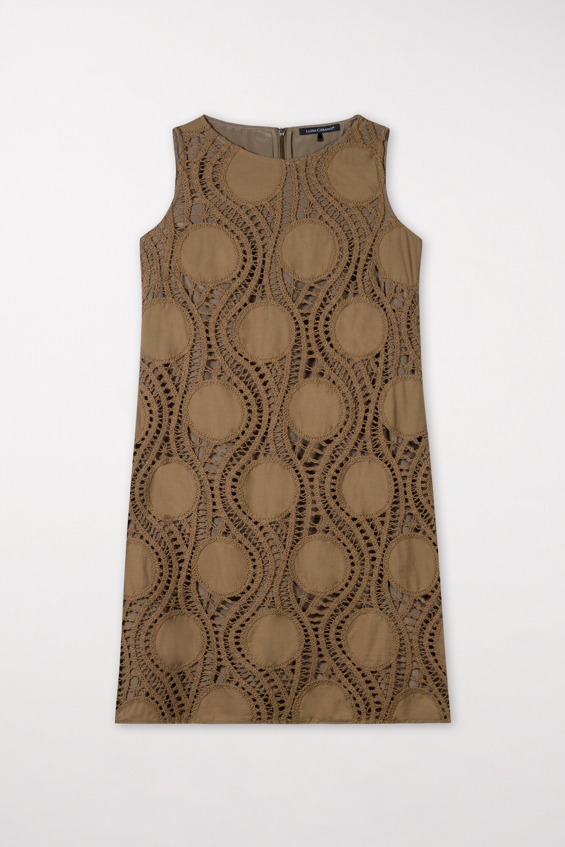 Minikleid in Crochet-Optik - tobacco - Standard | Artikel Front