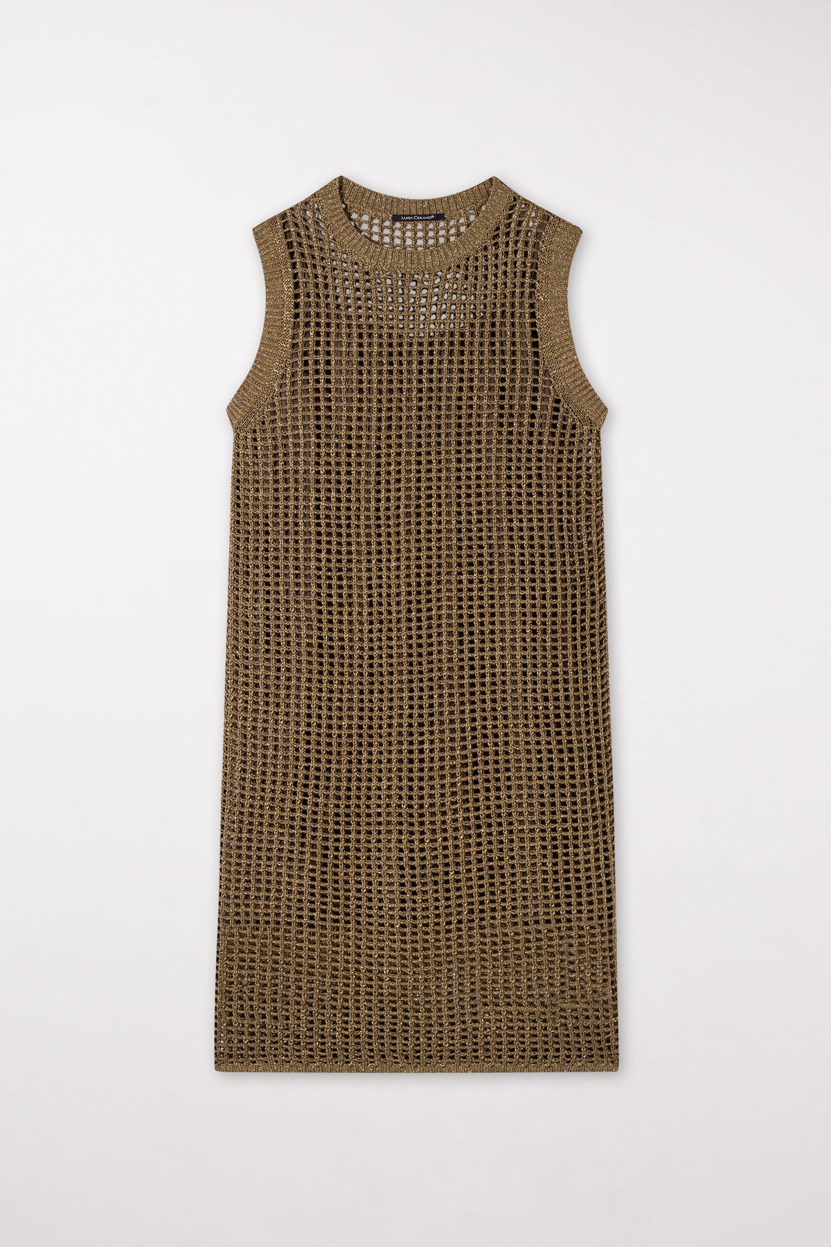 Kleid in Netzstruktur - tobacco - Standard | Artikel Front