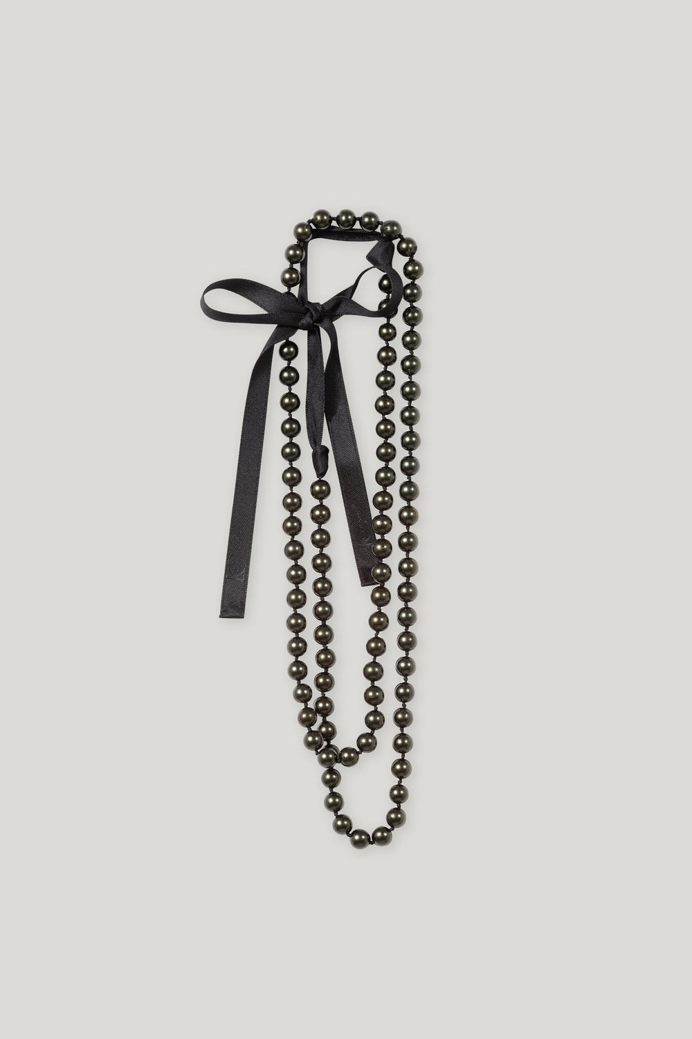 Ribbon with decorative beads - gray - Standard