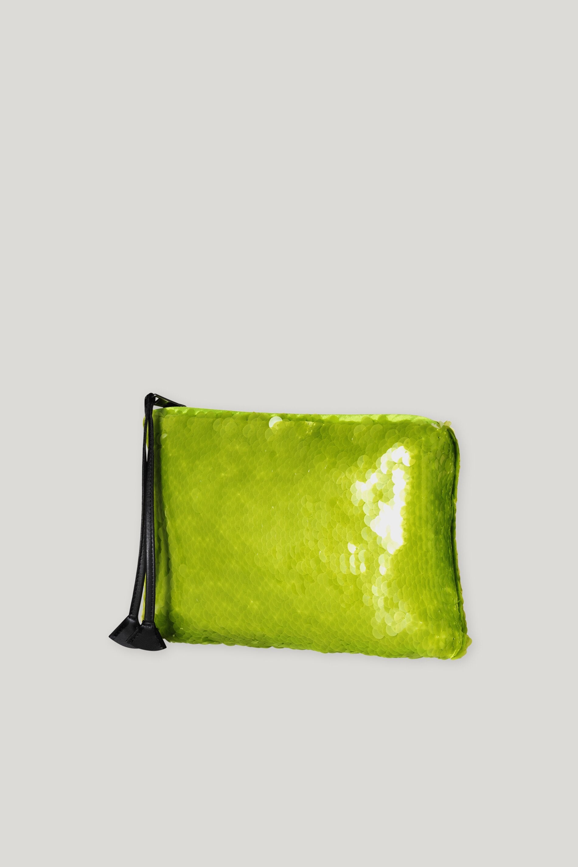 Clutch mit Pailletten - acid green - Standard | Artikel Rück