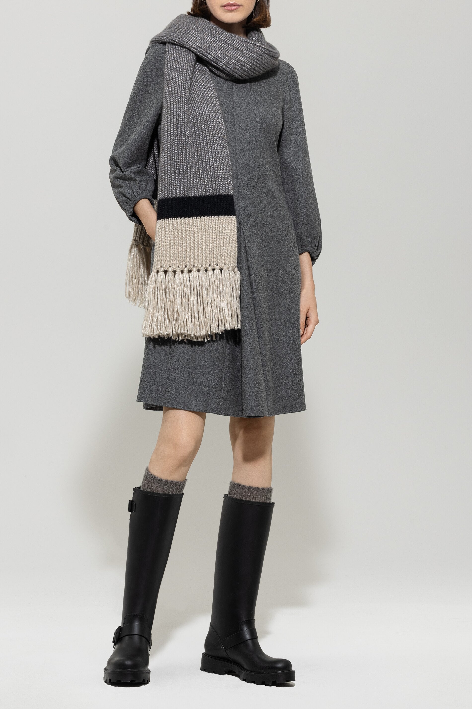 Schal mit Colour-Block - multi - Standard | Model Front