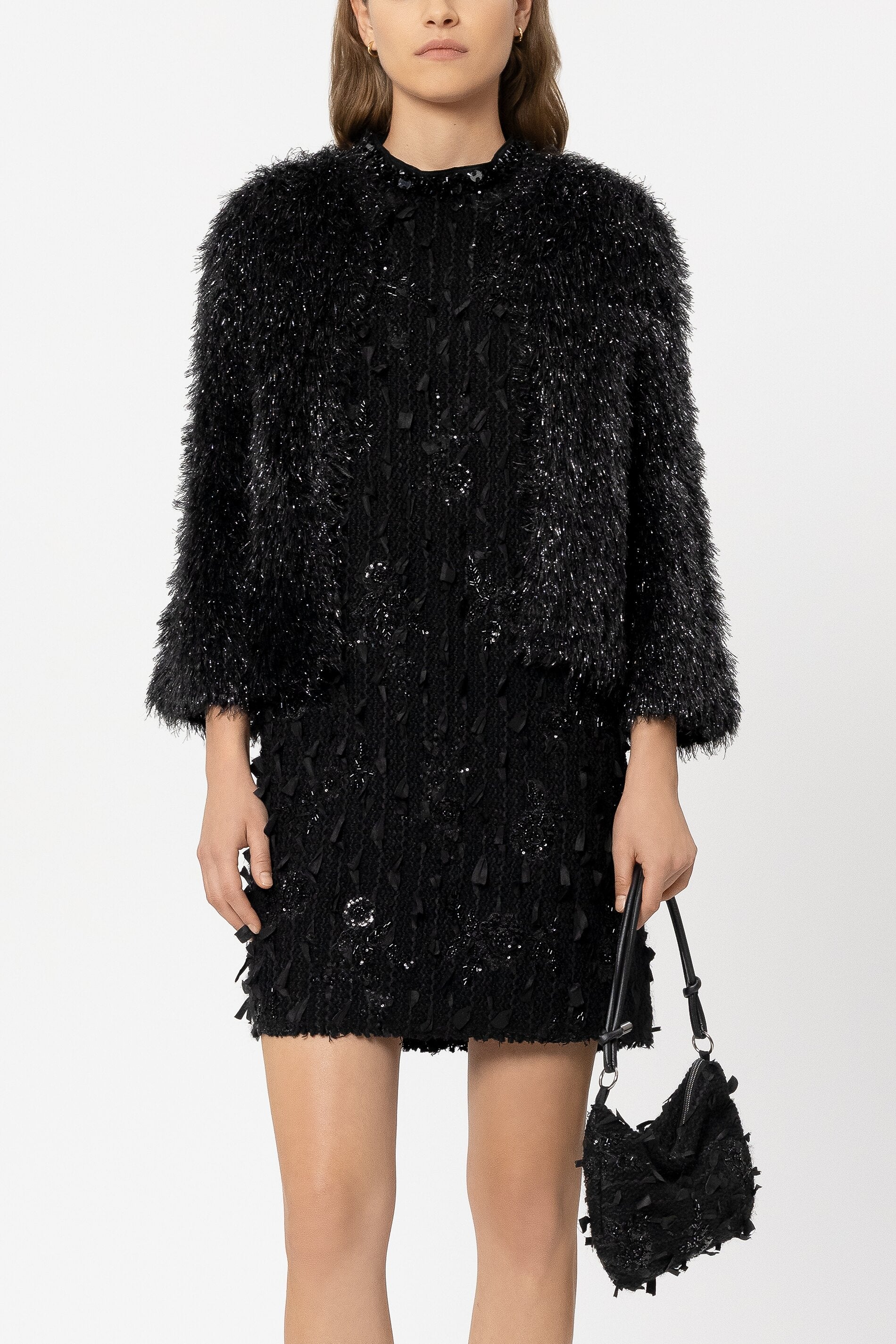 Tasche mit Perlen - black - Standard | Model Front