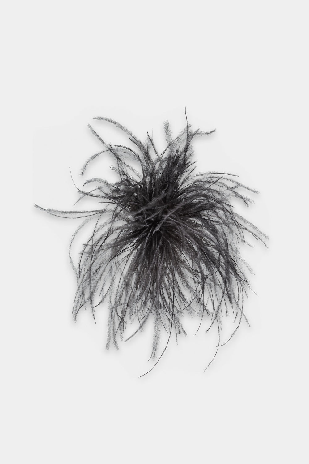 Feather brooch - platinum - Standard