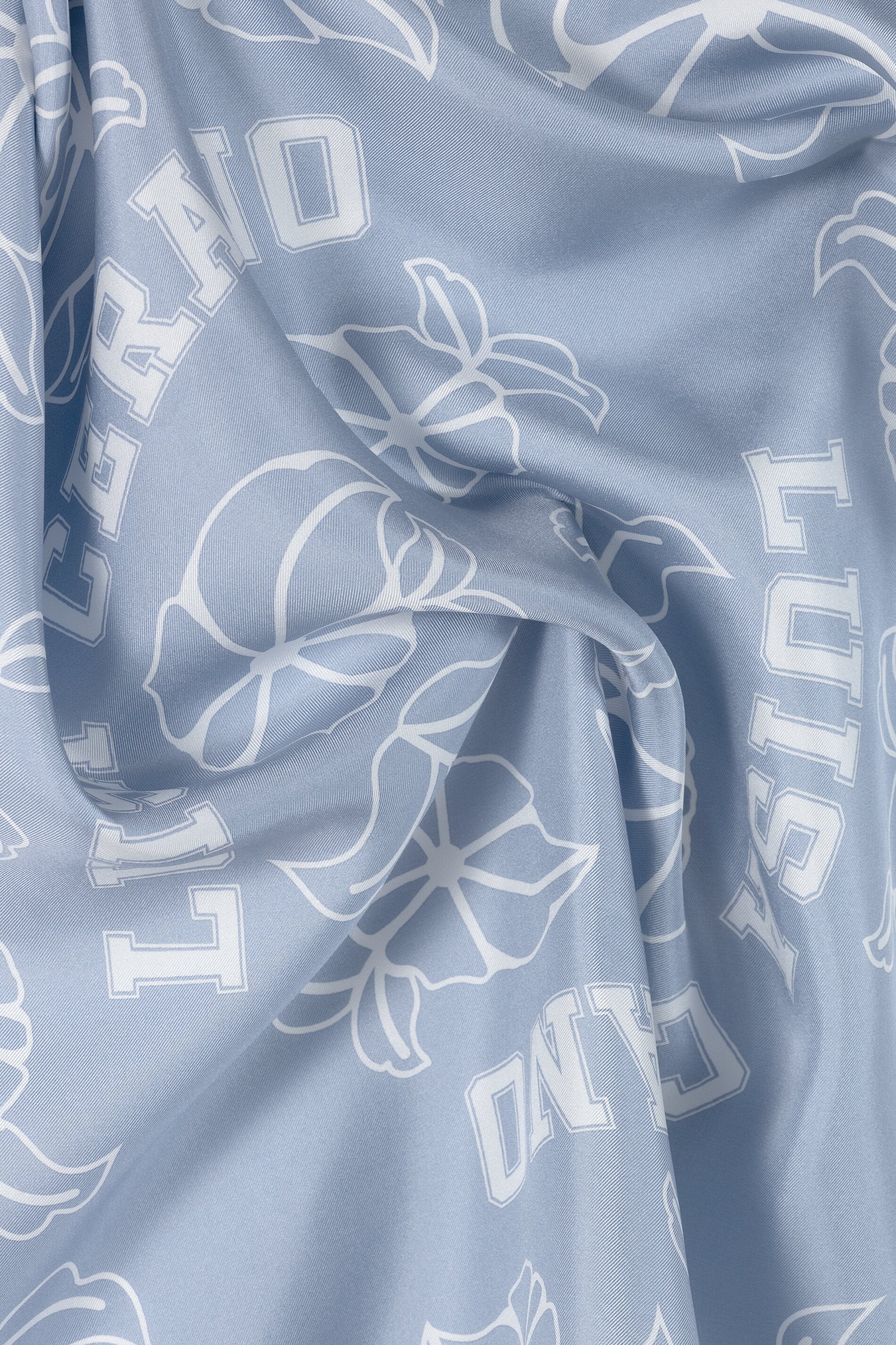 Seidentuch mit Flower-Print - casual blue / cream - Standard | Artikel Rück