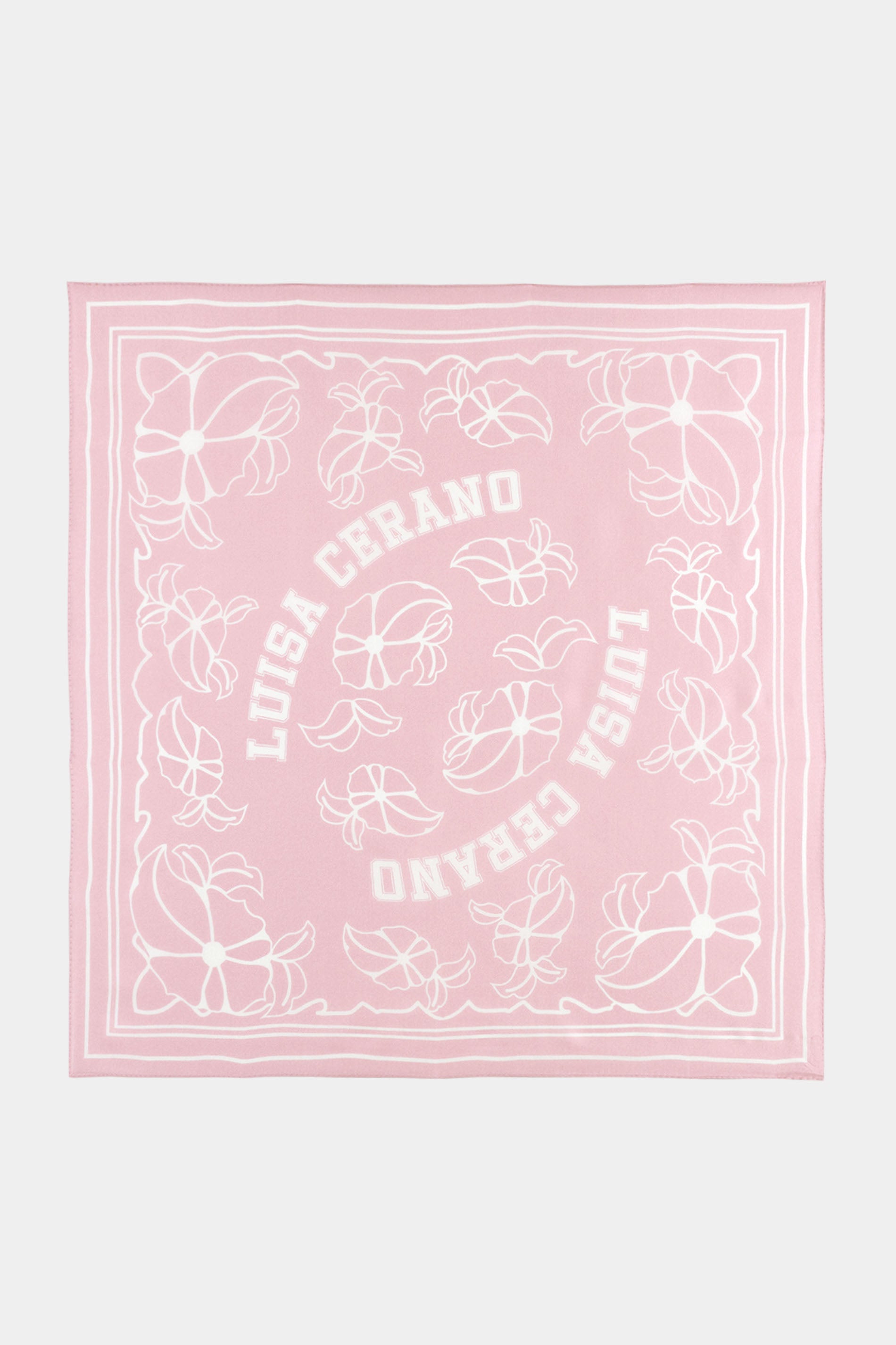 Seidentuch mit Flower-Print - creamy blush / cream - Standard | Artikel 