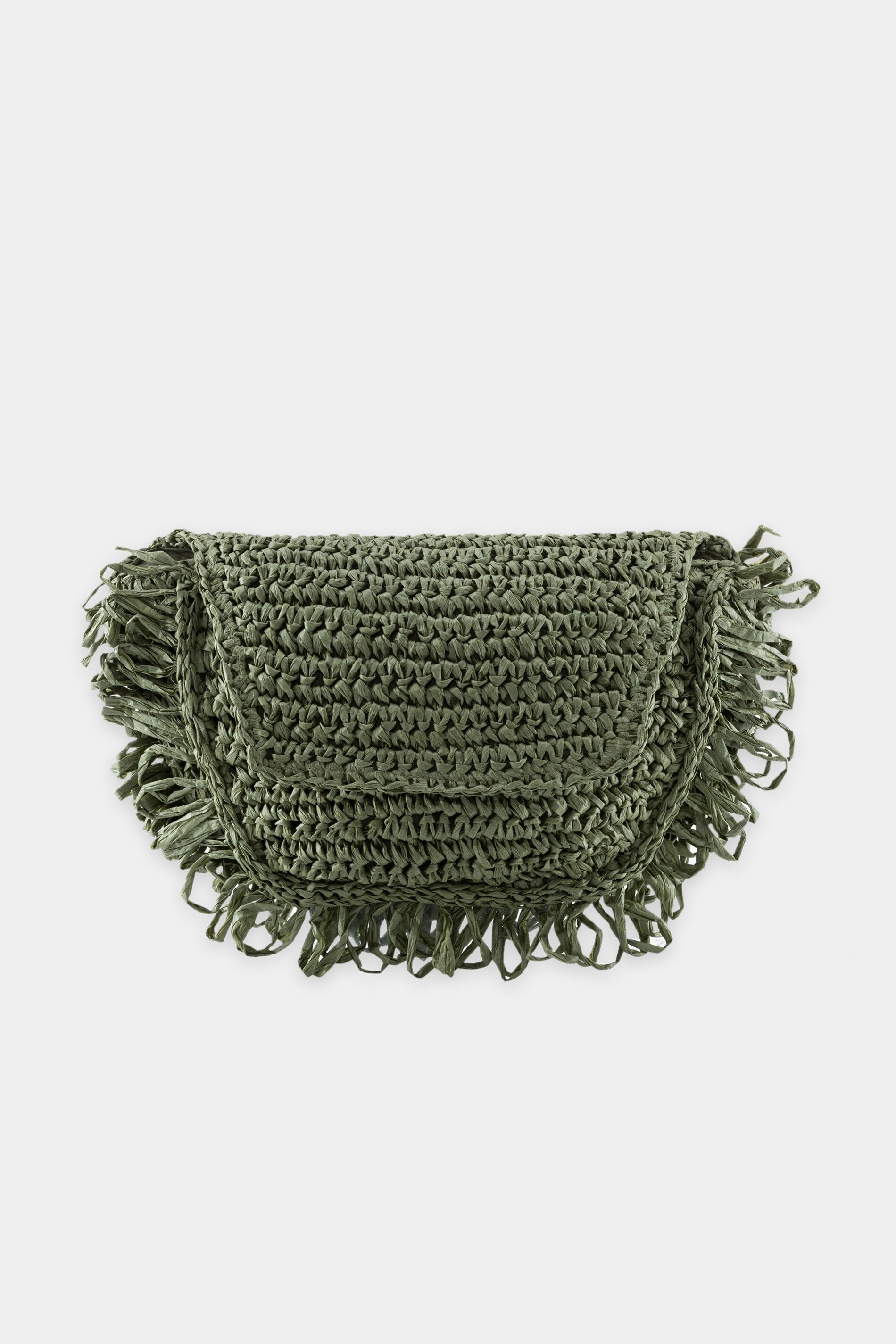 Boho-Bast-Tasche - moss green - Standard | Artikel Front