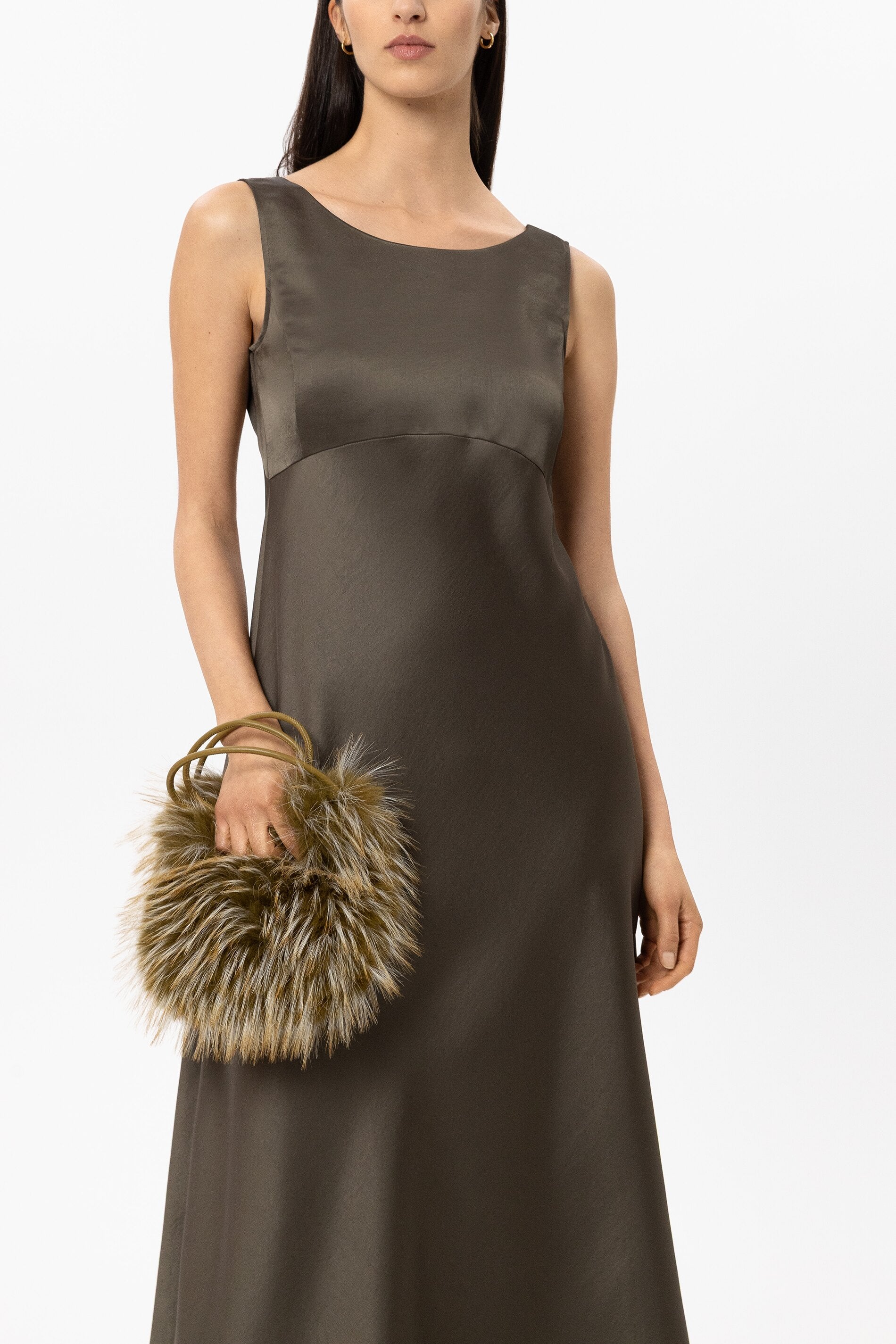 Boho-Tasche in Fell-Optik - olio - Standard | Model Front