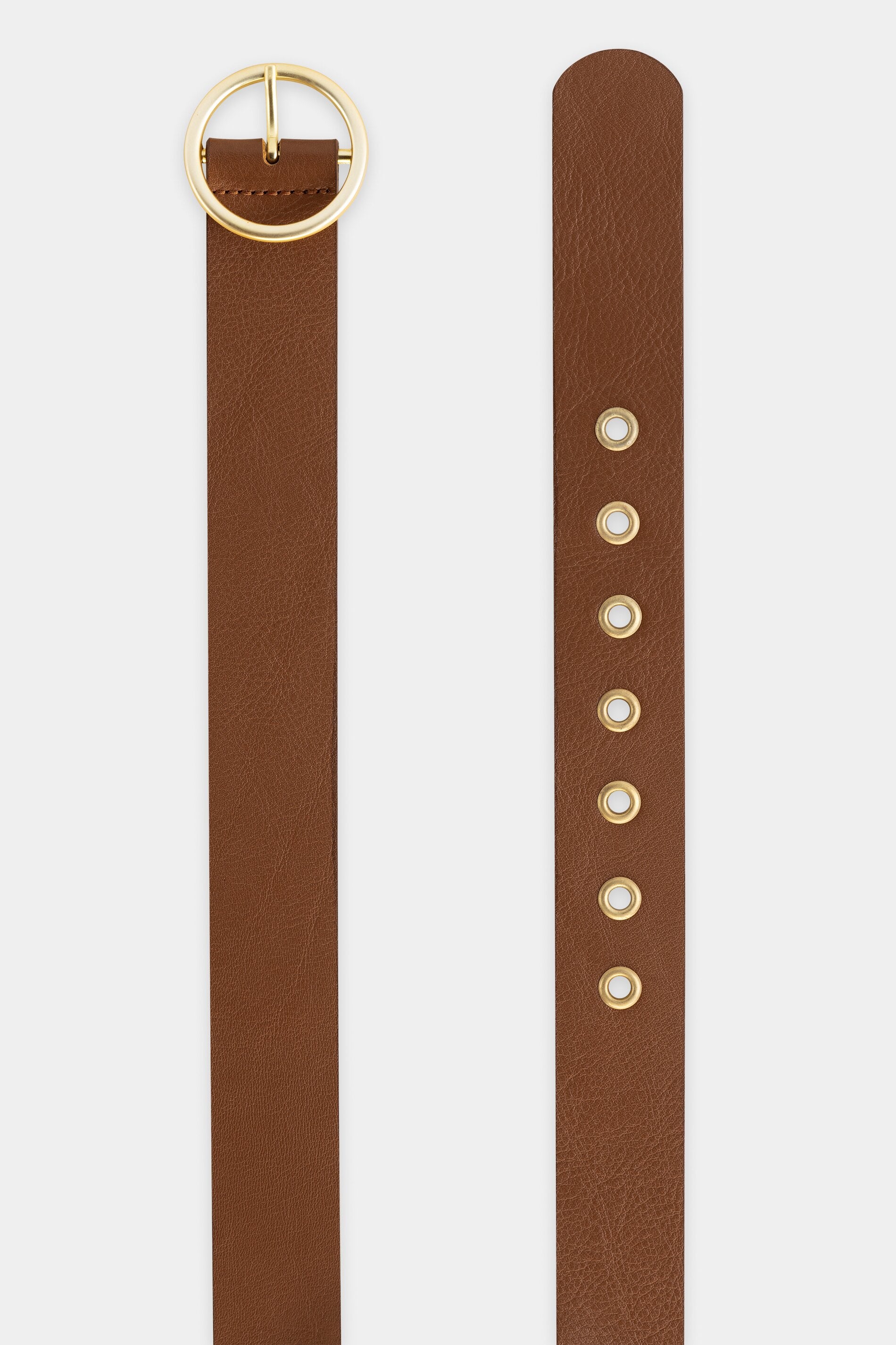 Ledergürtel - cognac - Standard | Model Seite