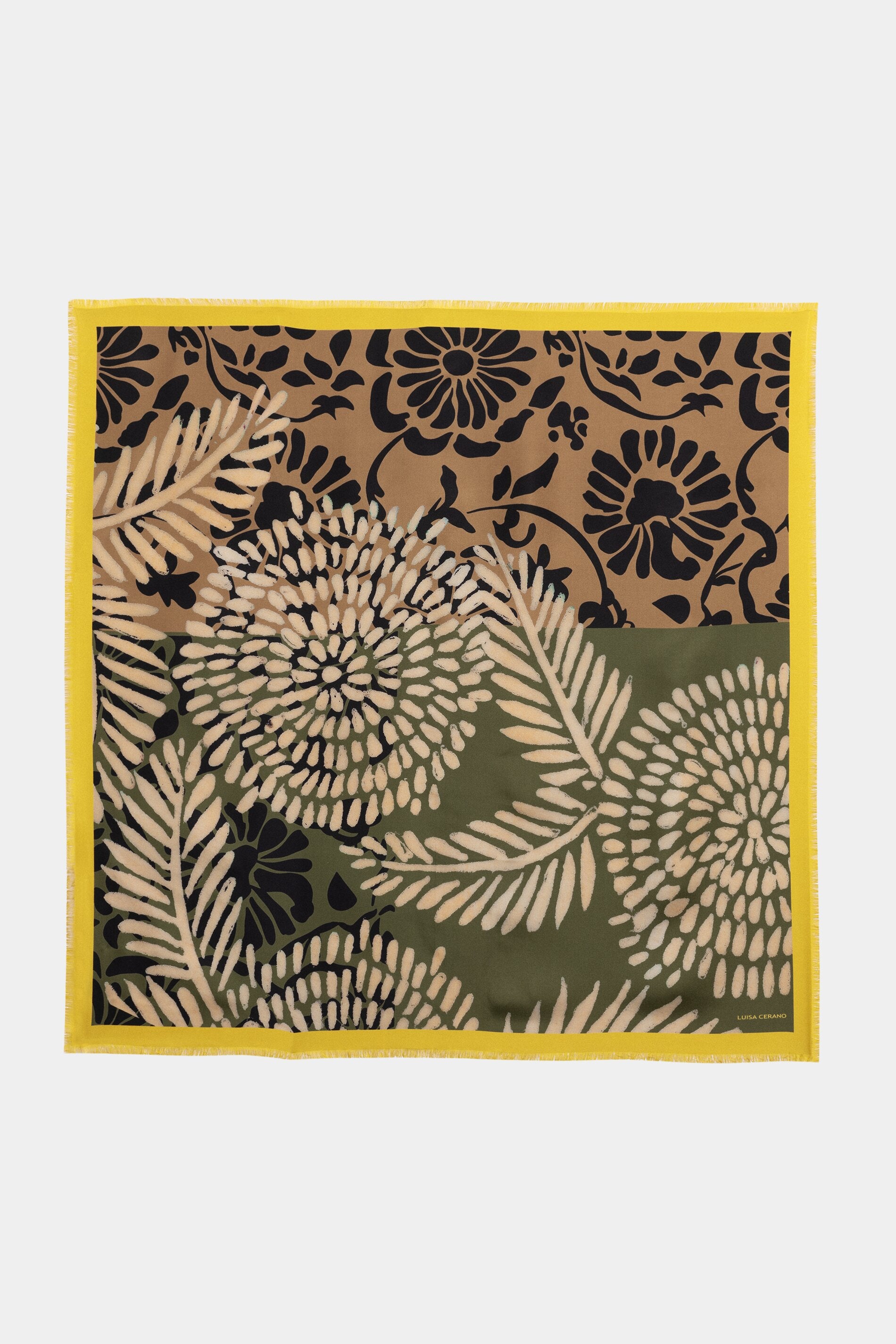 Seidentuch mit Leaf-Print - multi - Standard | Artikel Front