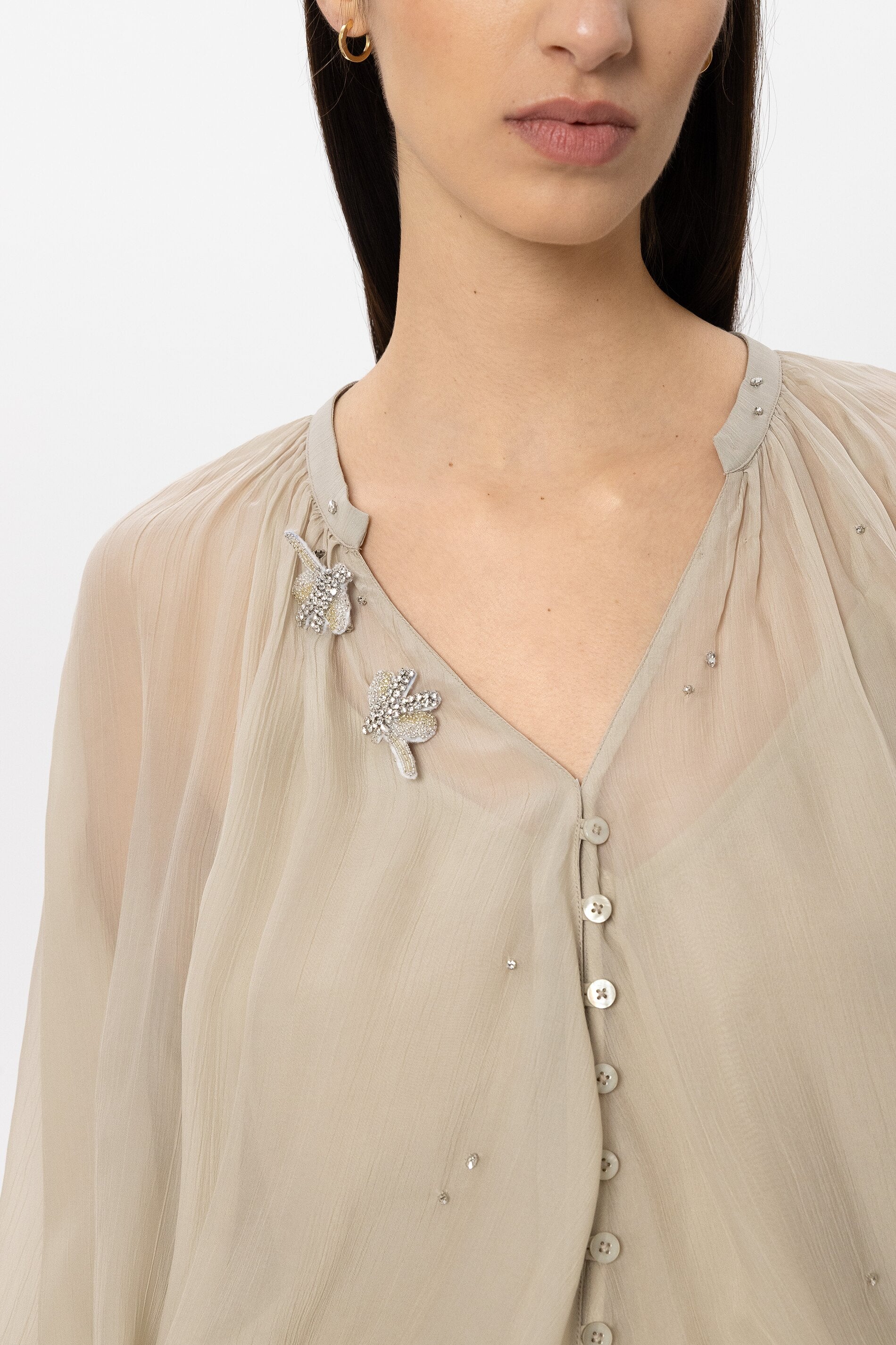 Broschen mit Glitzersteinen - multi - Standard | Model Front