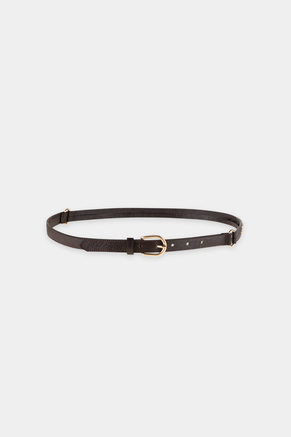 Ceinture en cuir à rivets - truffe - standard