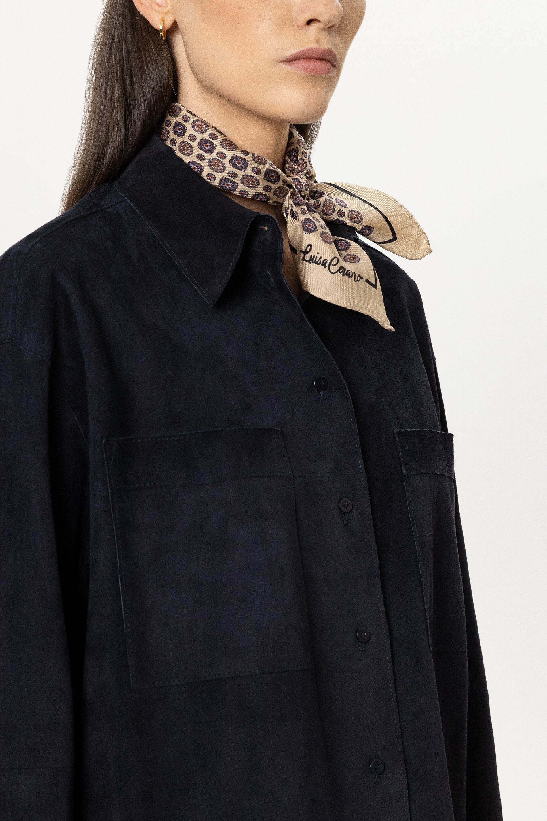 Seiden-Tuch mit Print - multi - Standard | Model Front