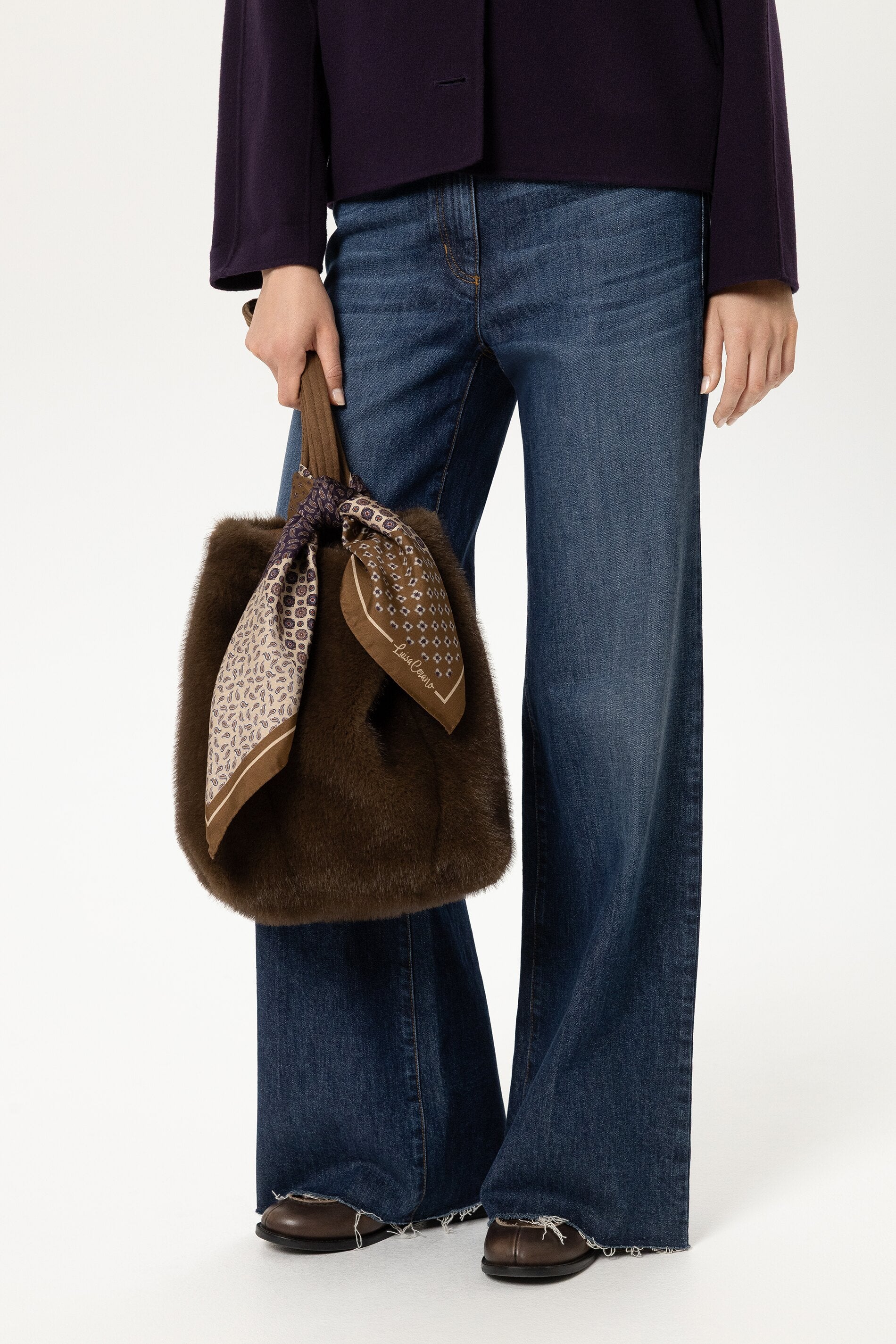 Seiden-Tuch mit Print - multi - Standard | Model Front