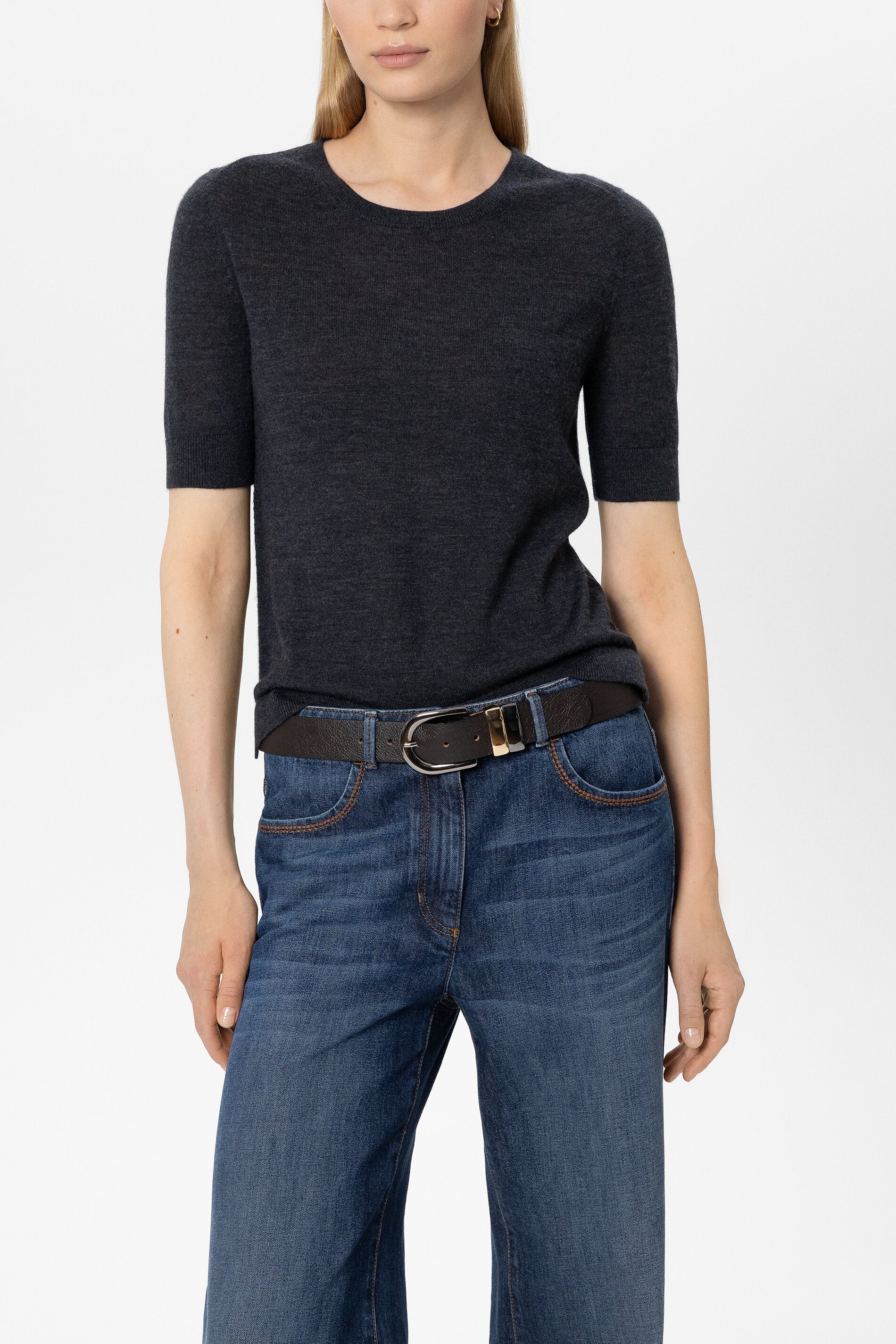 Ledergürtel - truffle - Standard | Model Front