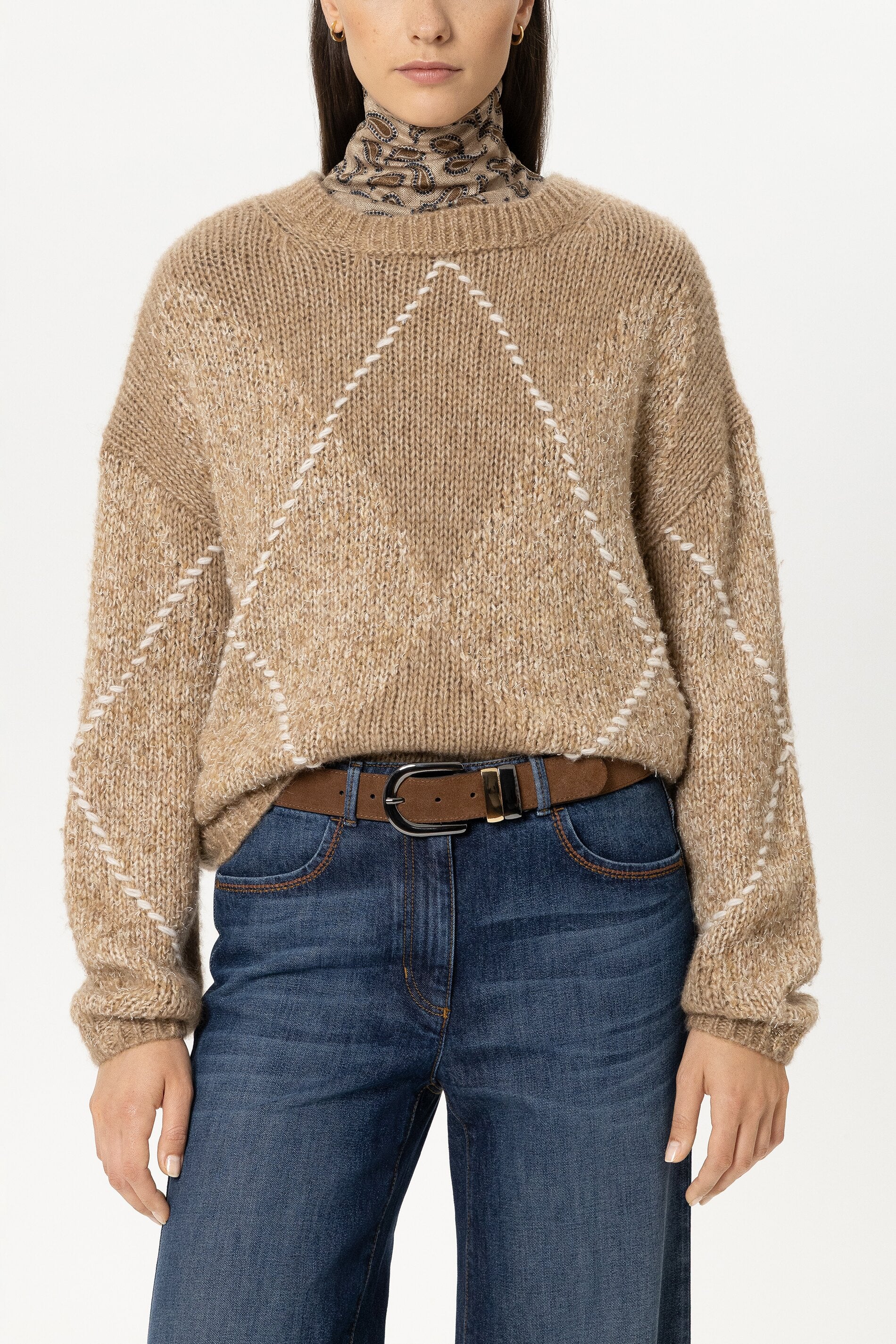Ledergürtel - caramel - Standard | Model Front