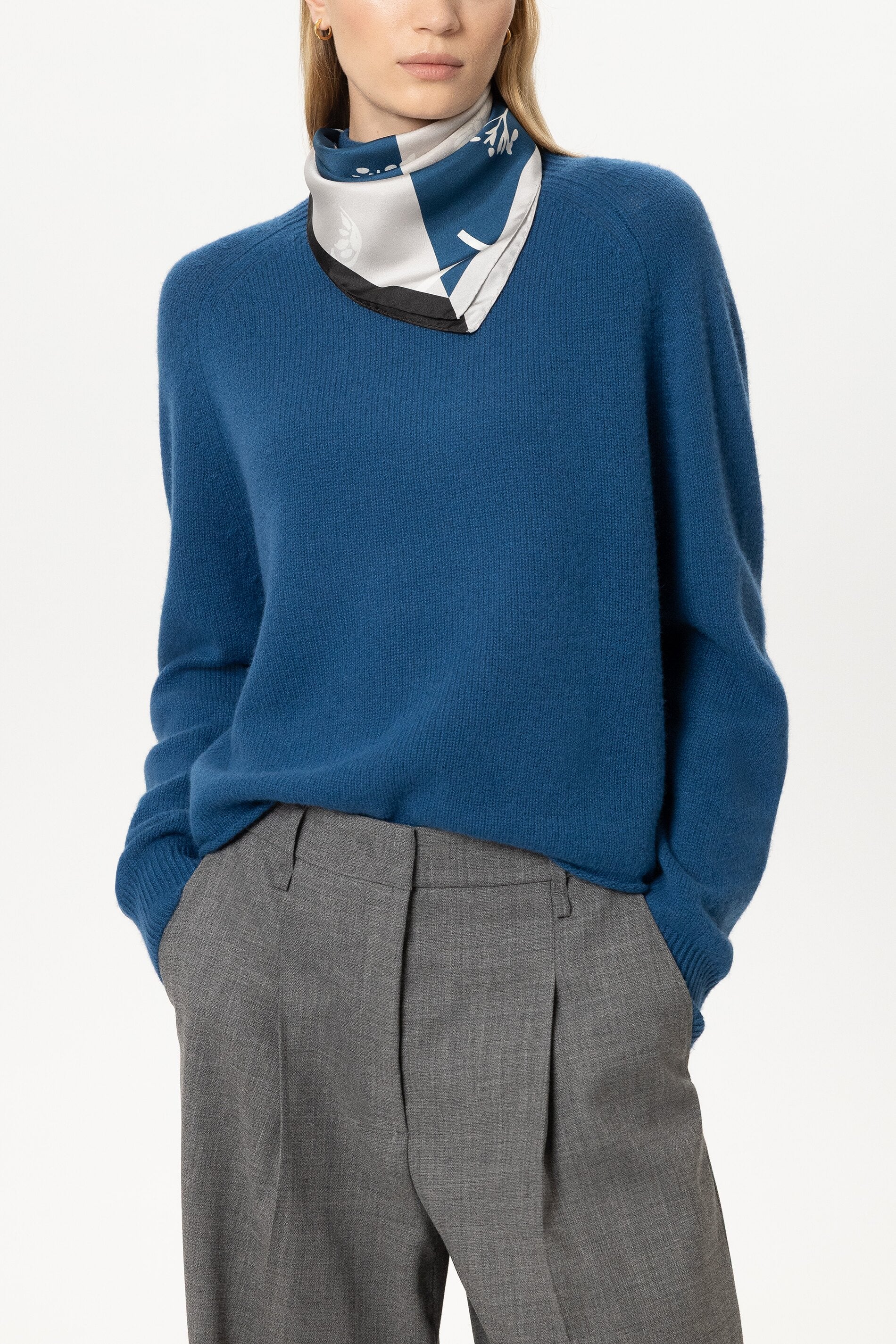 Seiden-Tuch mit Print - multi - Standard | Model Front